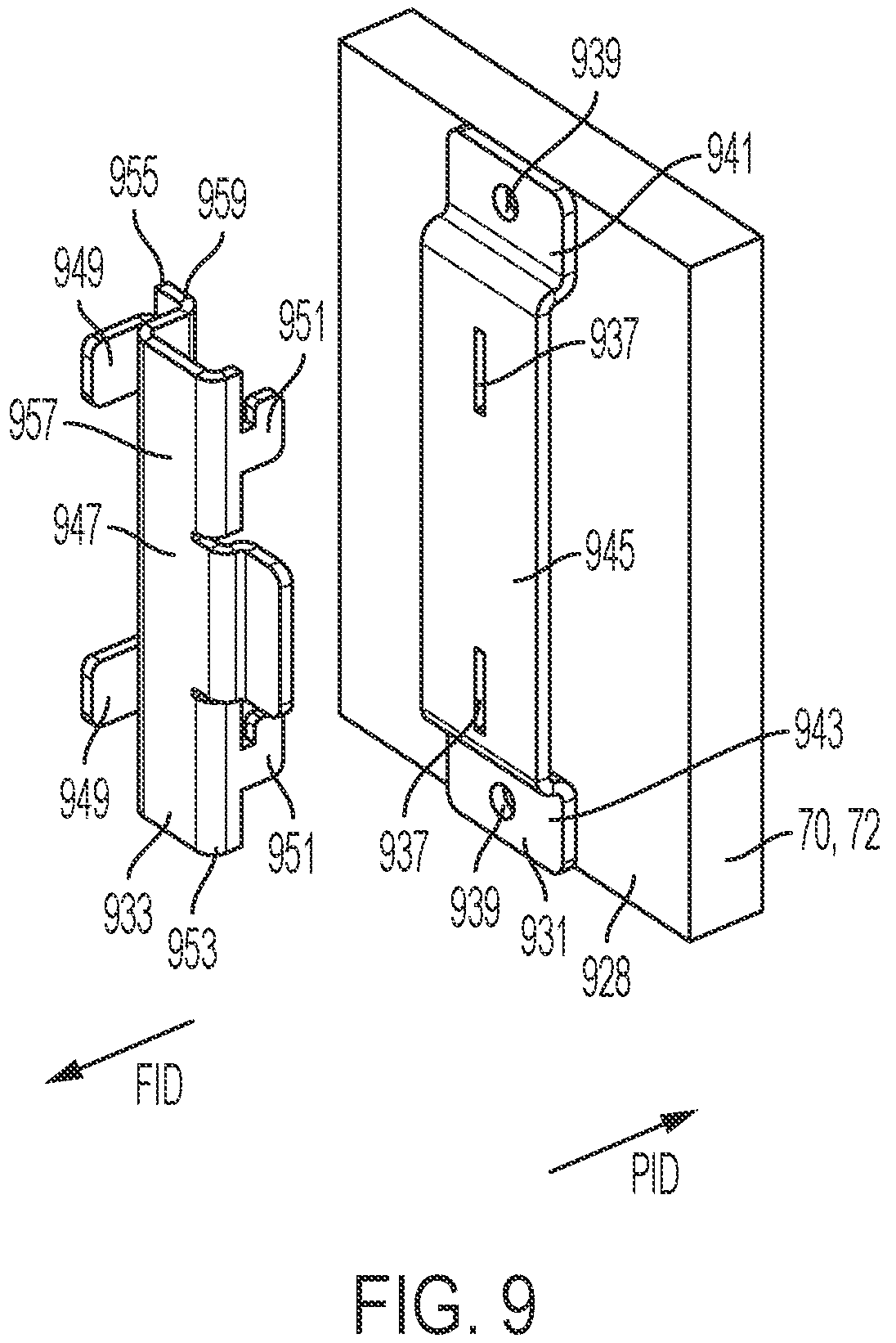 Patent US12590457 Figure 12 – System and method for mounting a panel to an internal frame of a modular wall