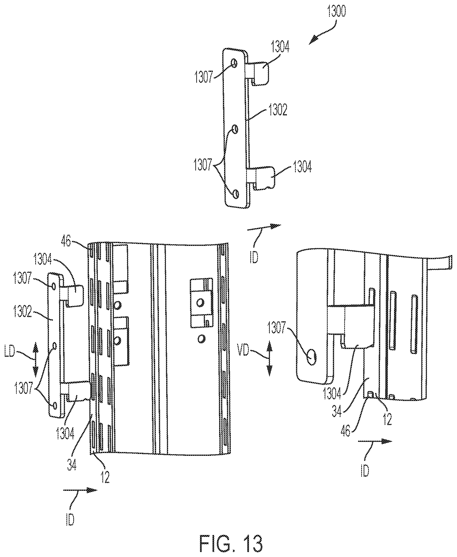 Patent US12590457 Figure 16 – System and method for mounting a panel to an internal frame of a modular wall