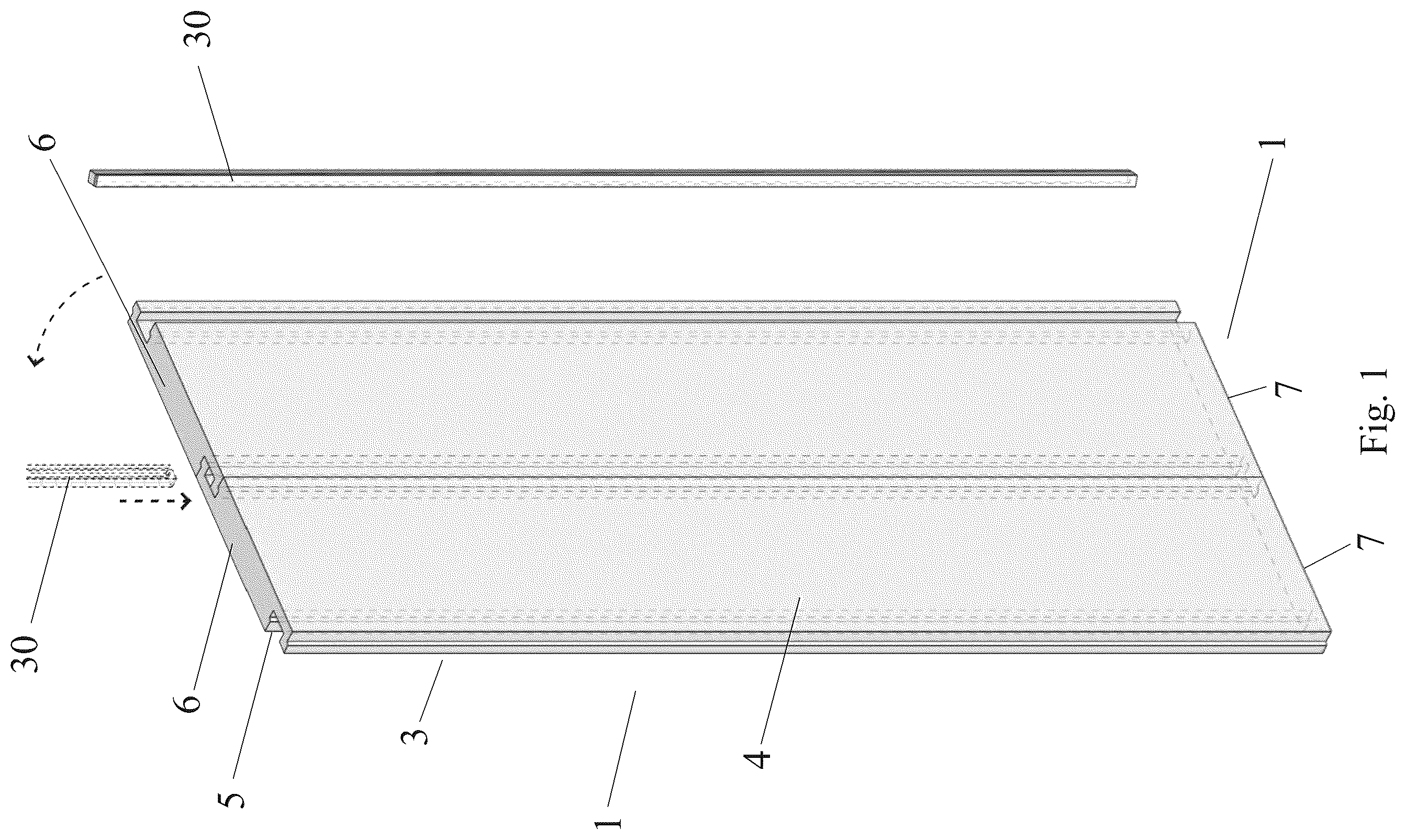 Patent US12590459 Figure 1 – Joint for wall panels made of cross laminated timber