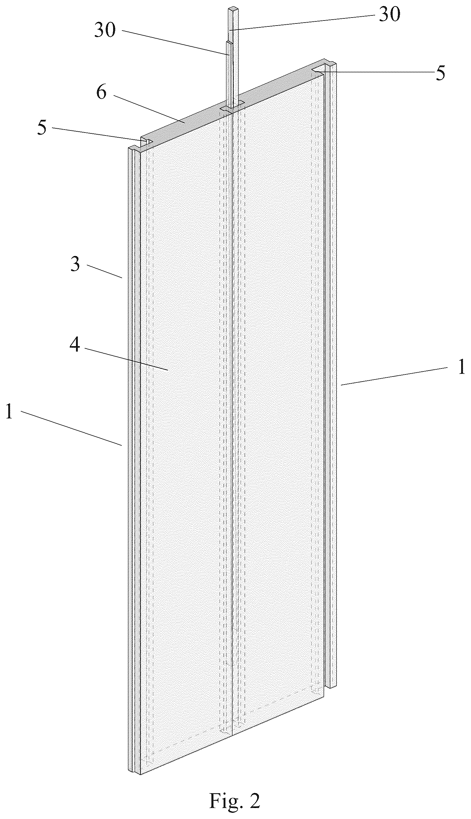 Patent US12590459 Figure 2 – Joint for wall panels made of cross laminated timber