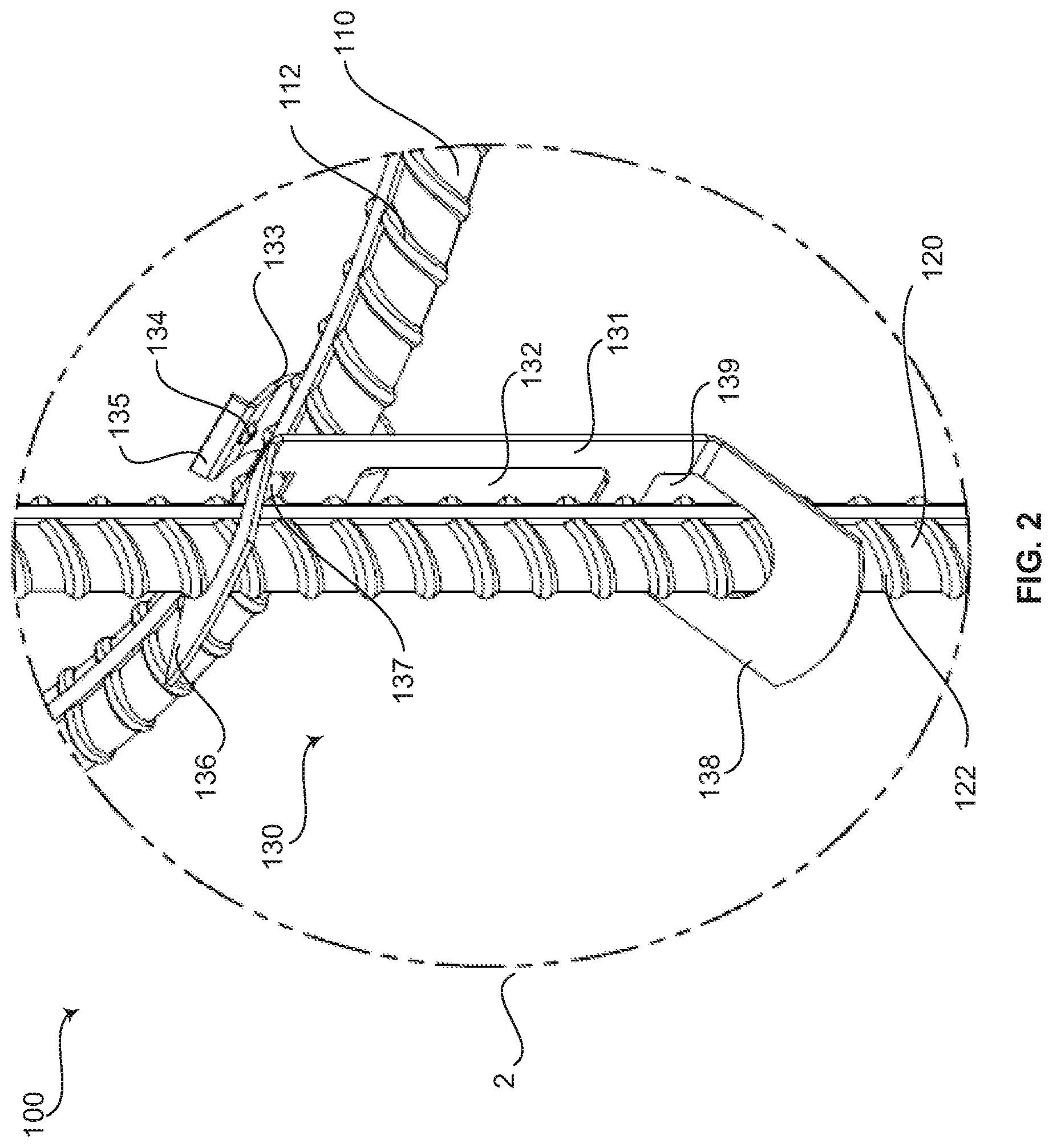 Patent US12590460 Figure 2 – Reinforcing bar cage connectors and methods of constructing reinforcing bar cages