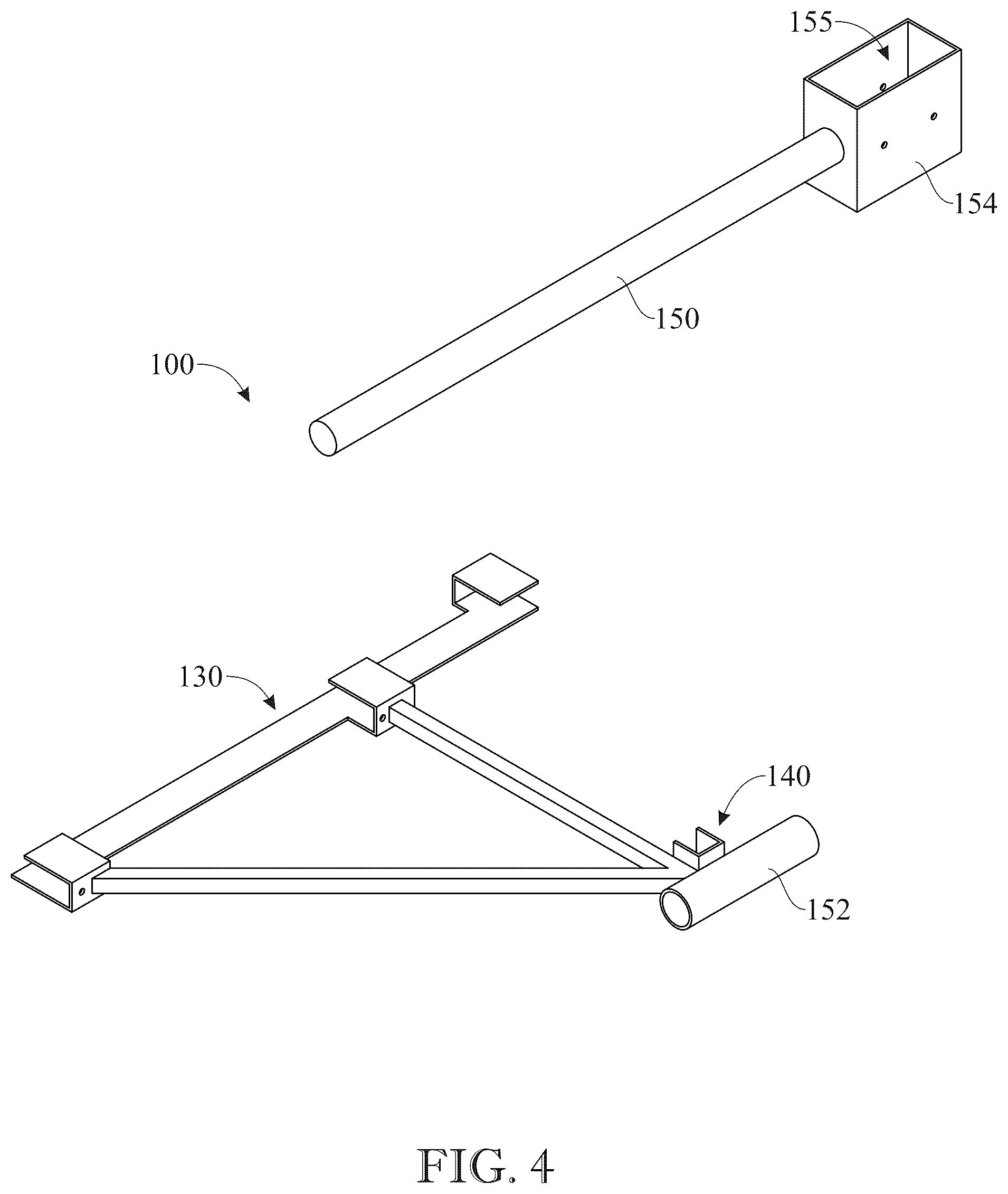 Patent US12590464 Figure 4 – Scaffolding support and a scaffold arrangement