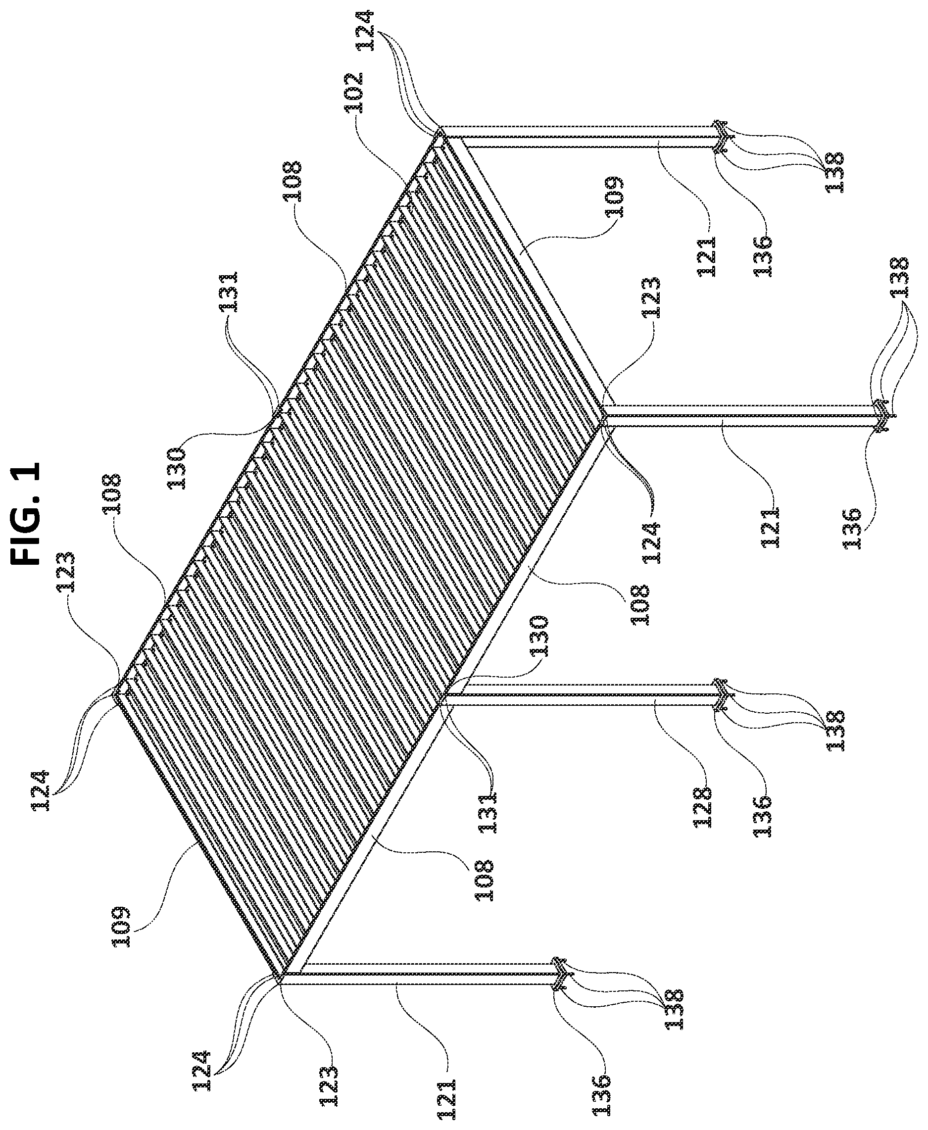 Patent US12590469 Figure 1 – Carport pergola