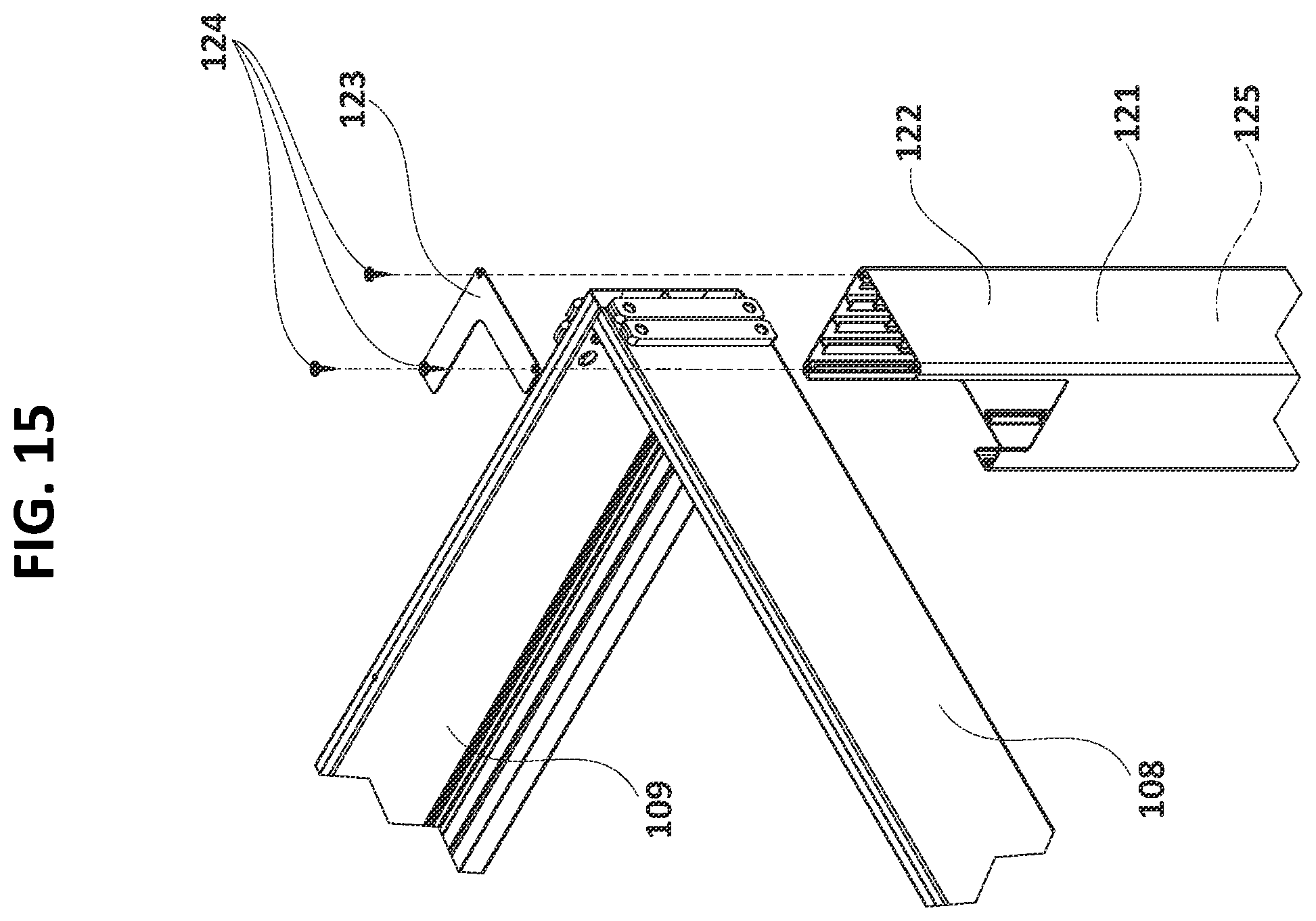 Patent US12590469 Figure 15 – Carport pergola