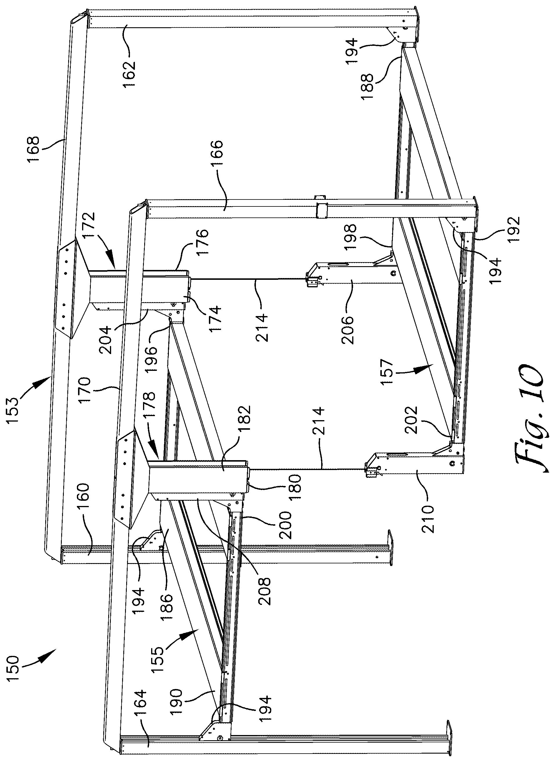 Patent US12590470 Figure 6 – Double-wide independent platform parking lift