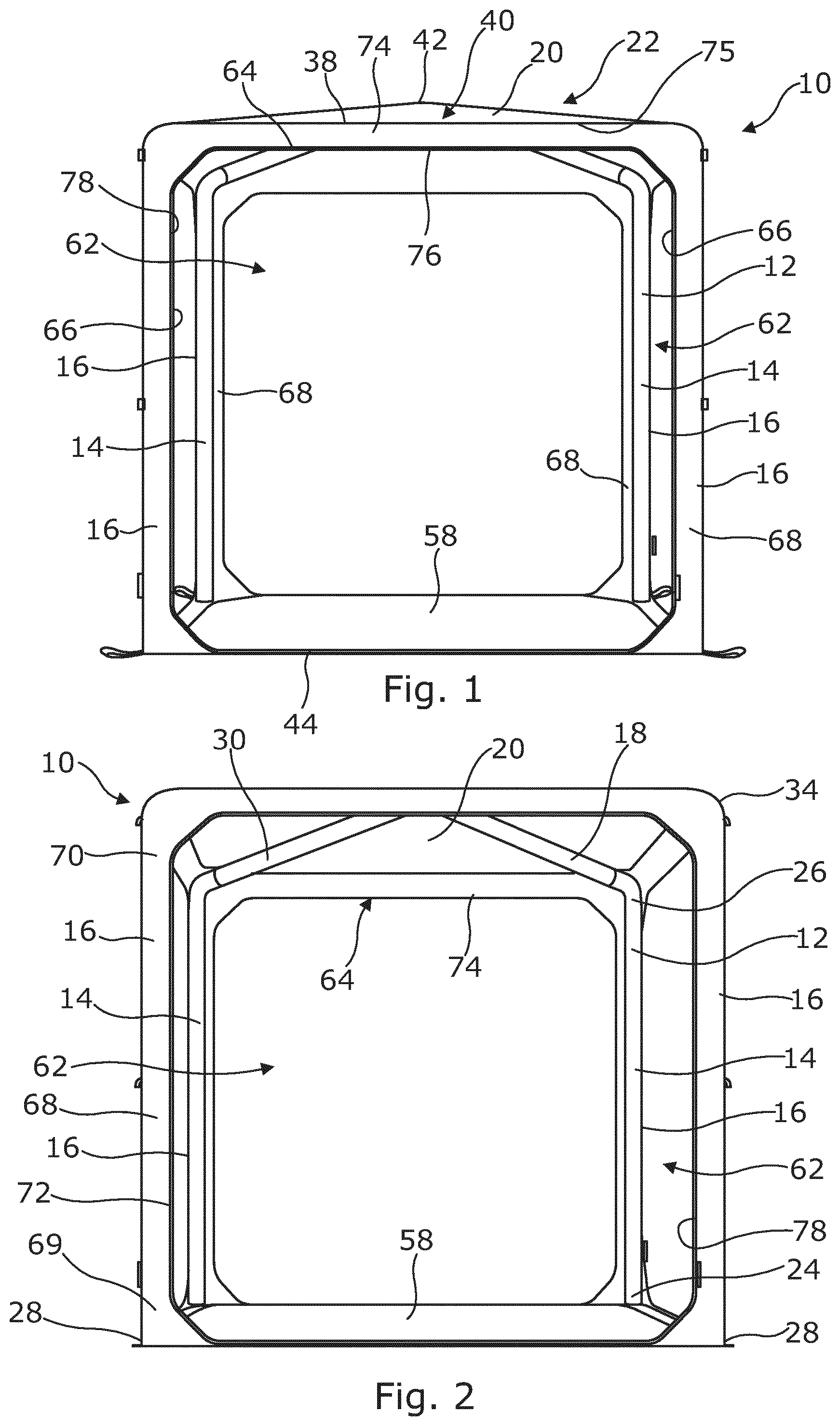 Patent US12590471 Figure 1 – Portable shelter