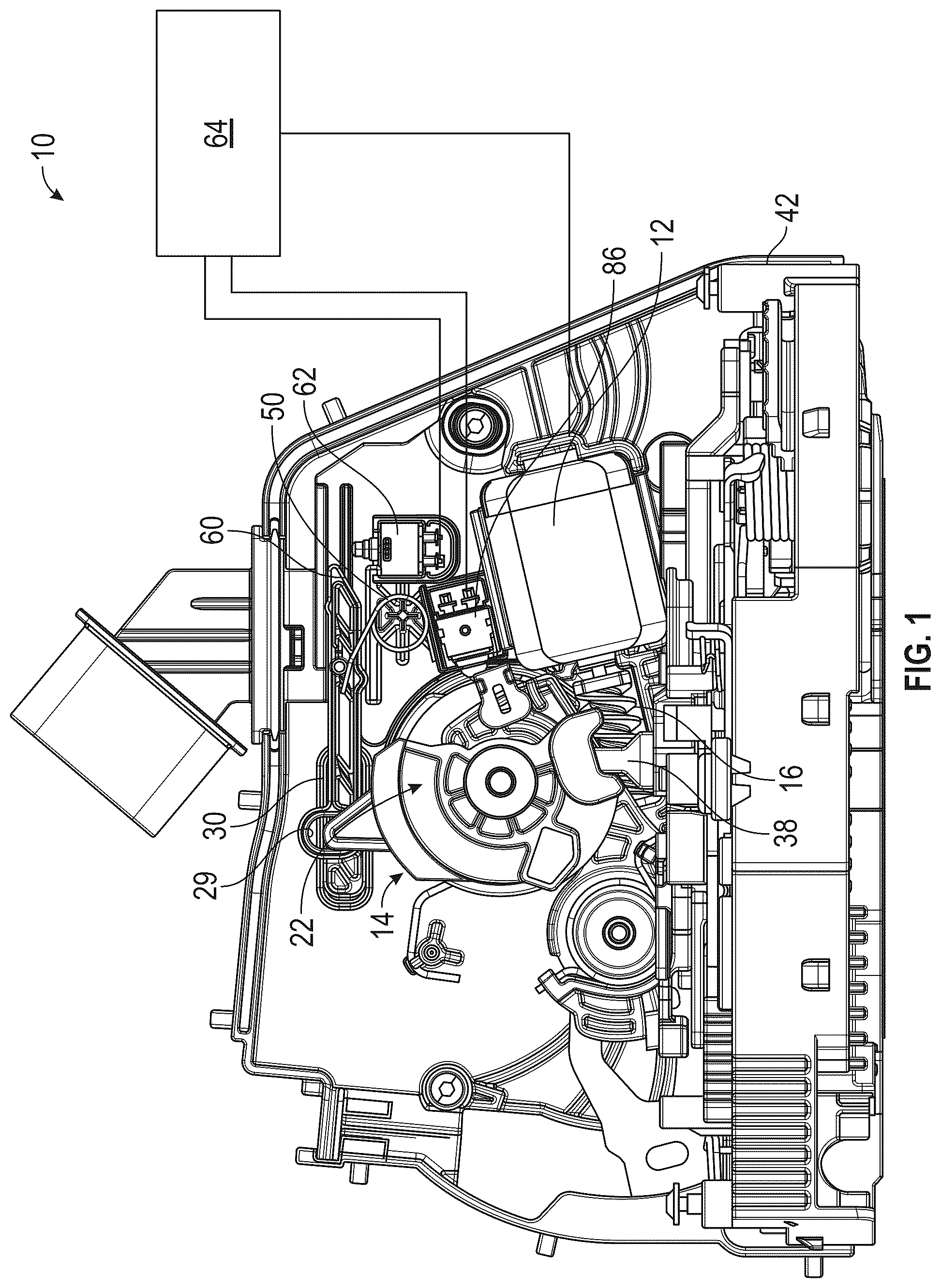 Patent US12590474 Figure 1 – Vehicle door latch