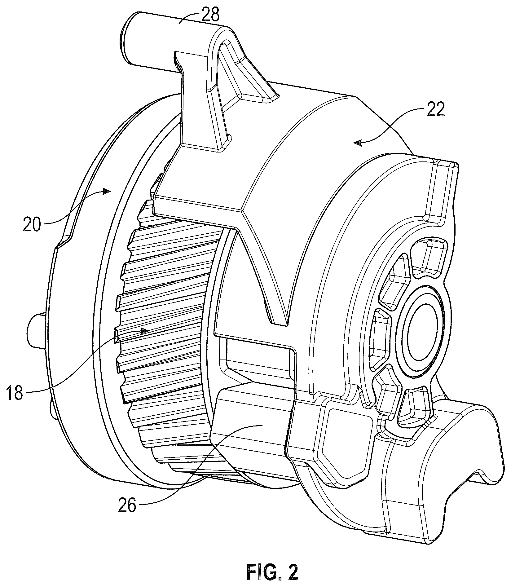 Patent US12590474 Figure 3 – Vehicle door latch