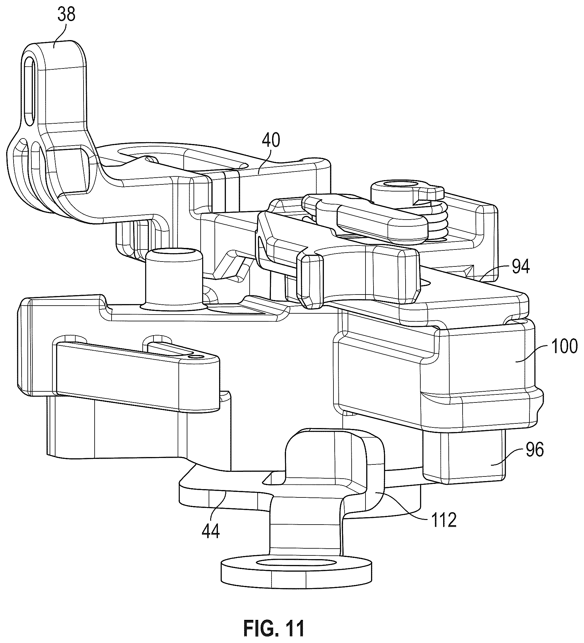 Patent US12590474 Figure 16 – Vehicle door latch