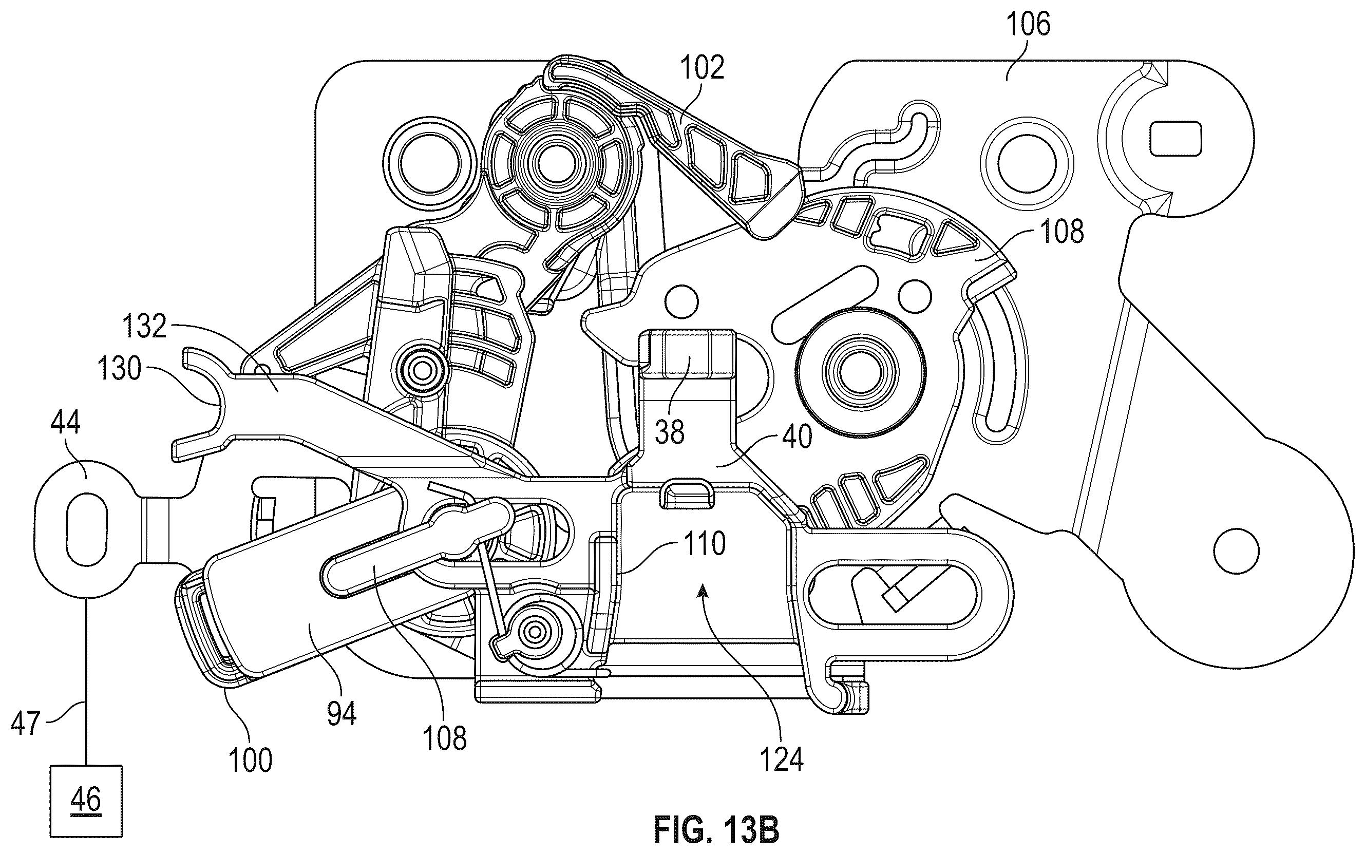 Patent US12590474 Figure 20 – Vehicle door latch