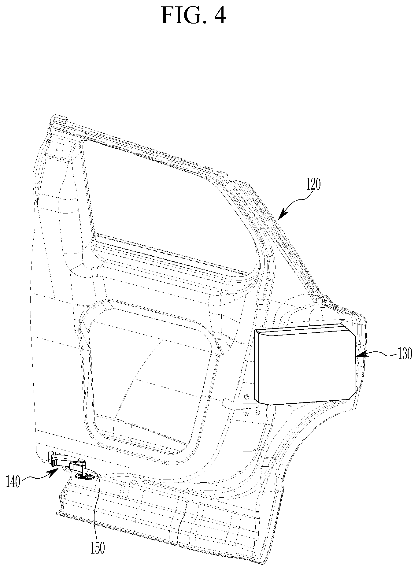 Patent US12590479 Figure 4 – Door latch device for vehicle