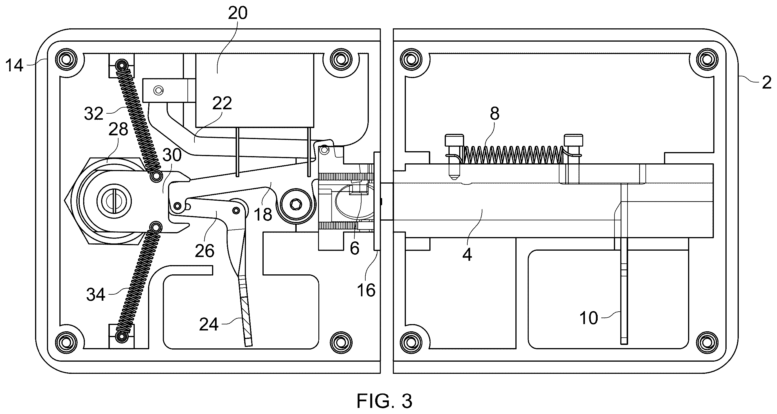 Patent US12590480 Figure 3 – Compact powered door latch