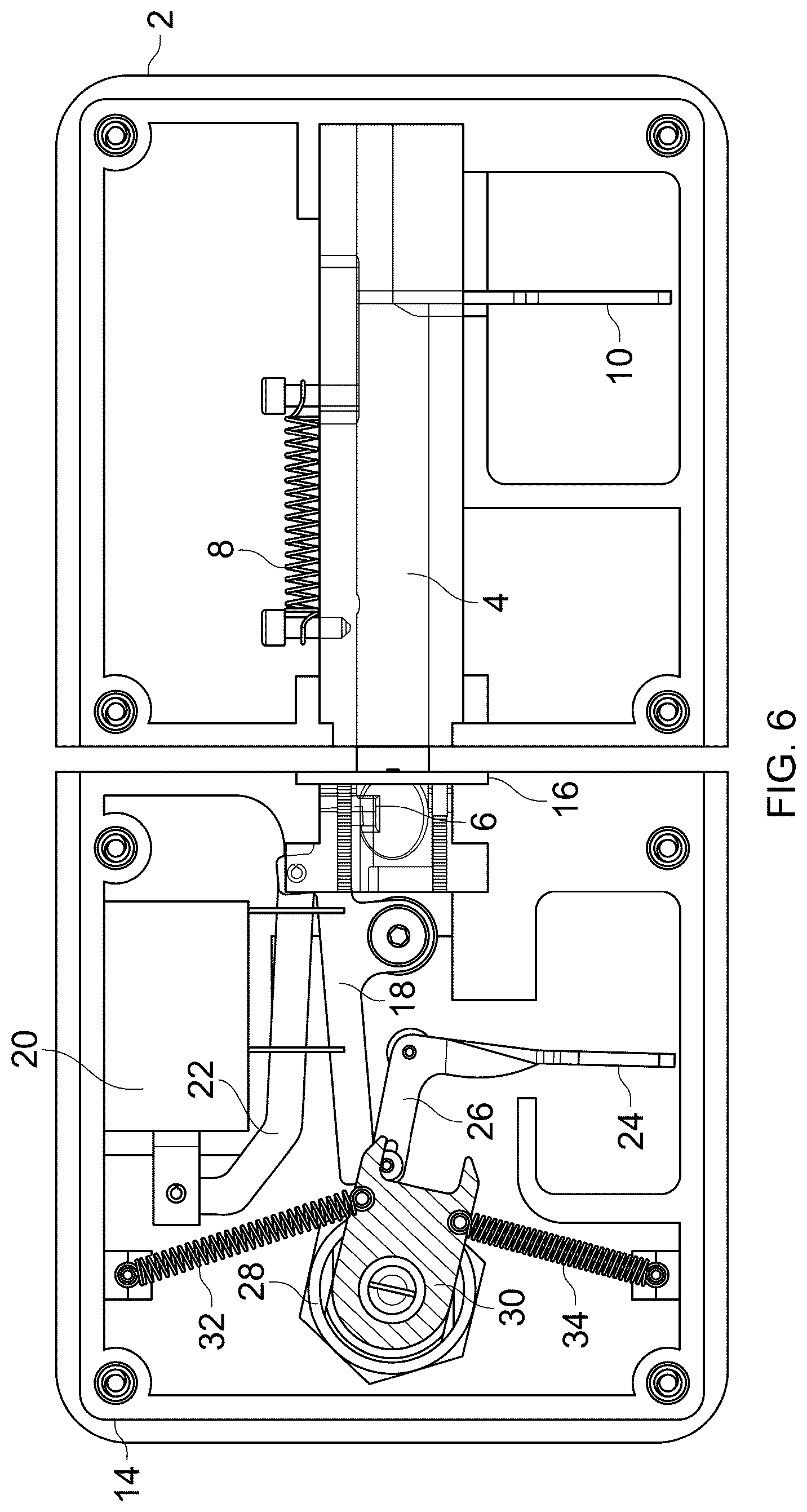 Patent US12590480 Figure 6 – Compact powered door latch