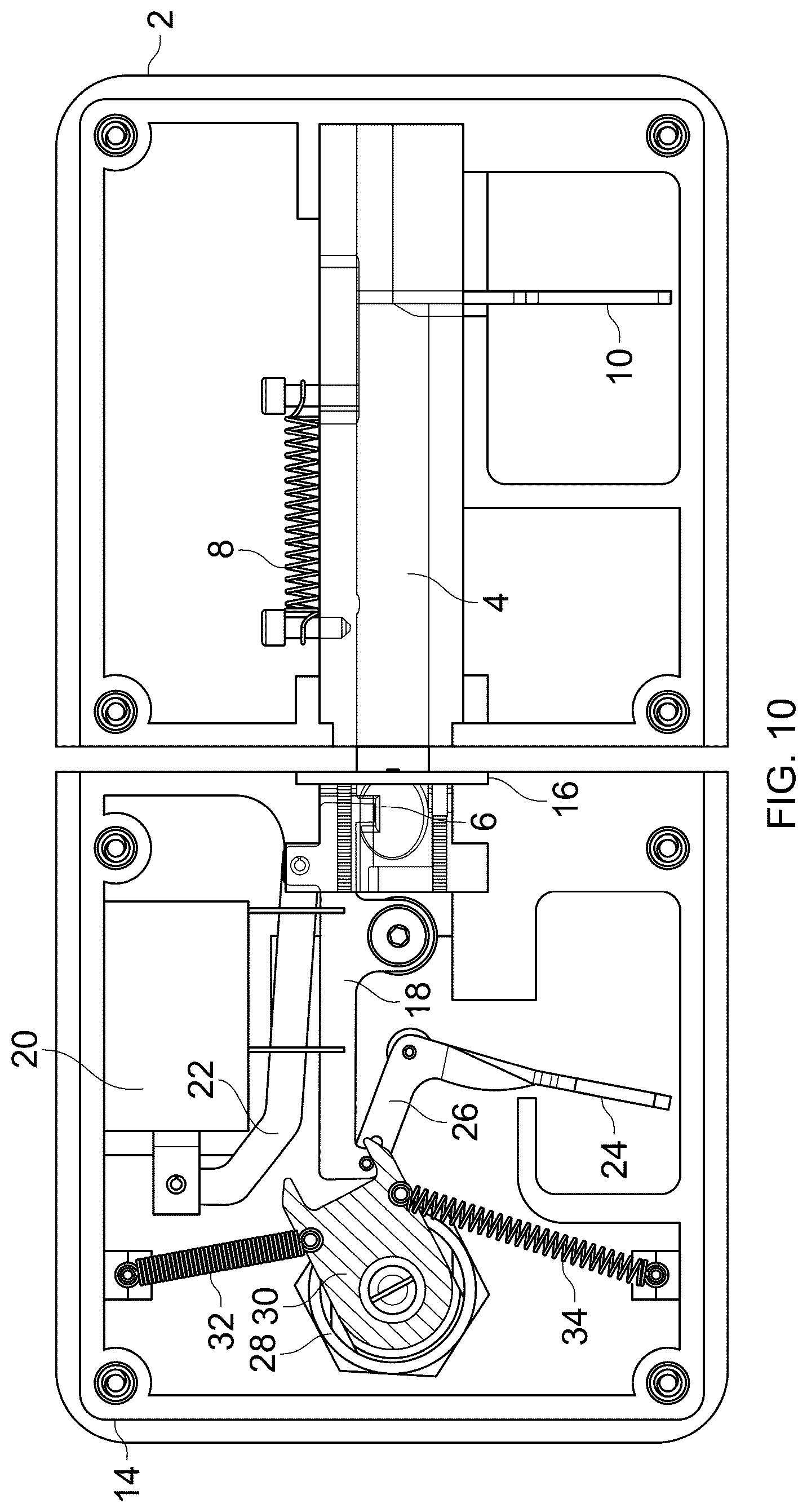 Patent US12590480 Figure 10 – Compact powered door latch