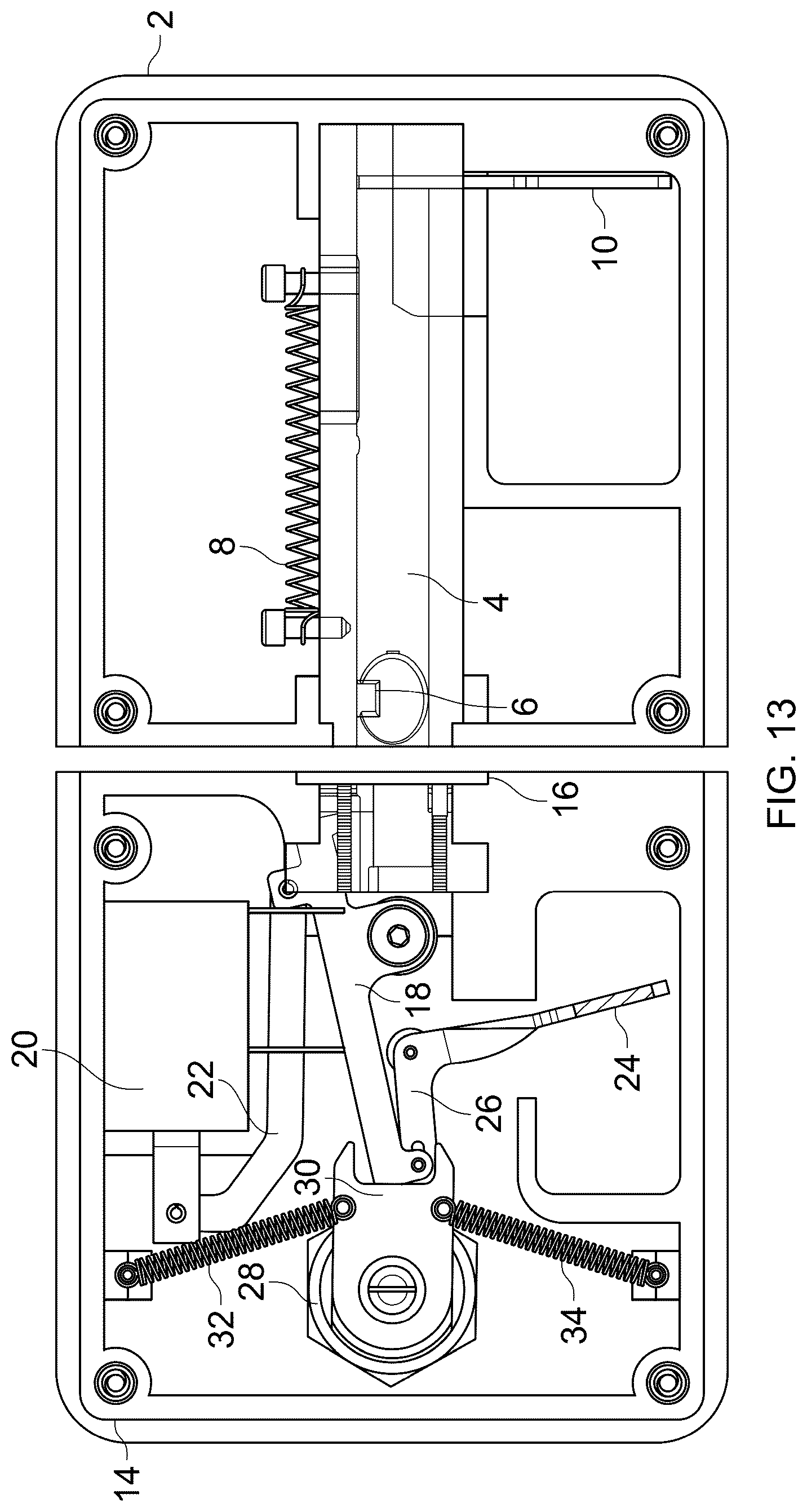 Patent US12590480 Figure 13 – Compact powered door latch
