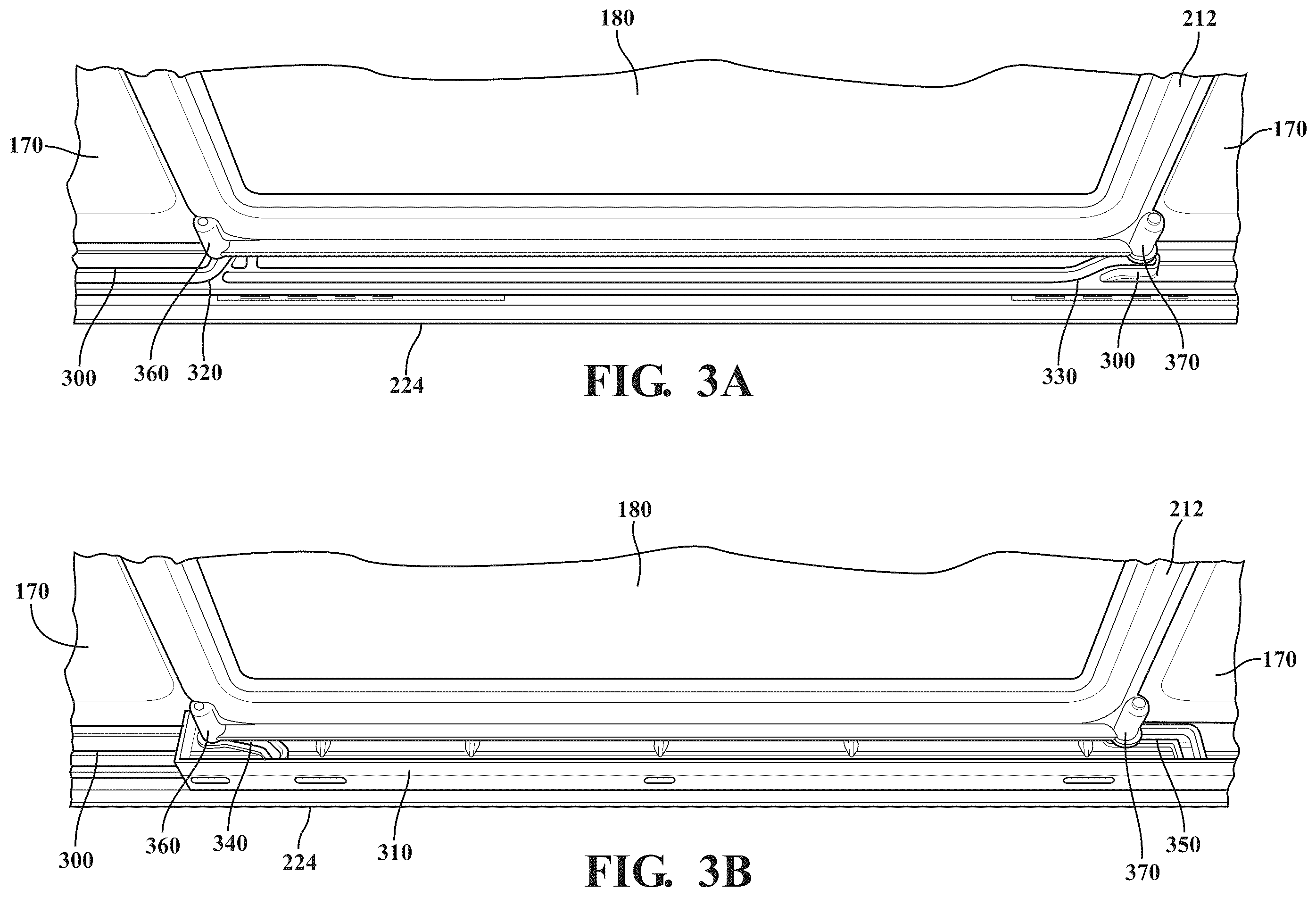 Patent US12590482 Figure 3 – Sliding window assembly with flush-closing moving panel