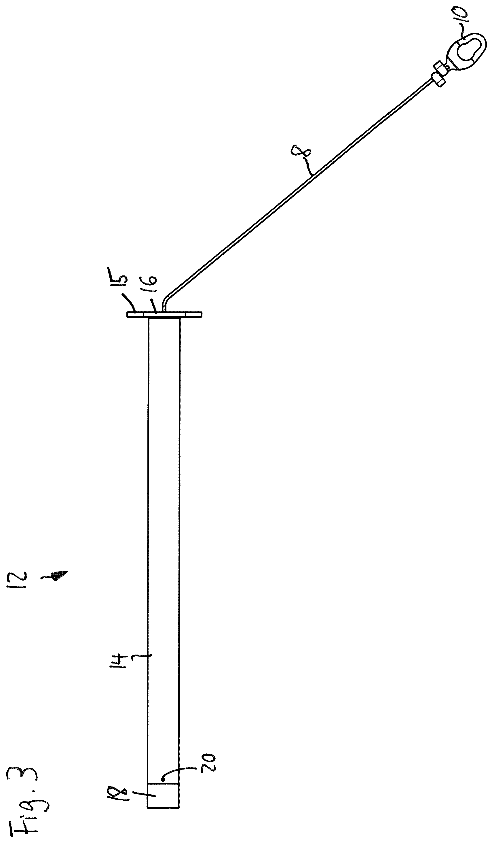 Patent US12590484 Figure 3 – Wire rope system