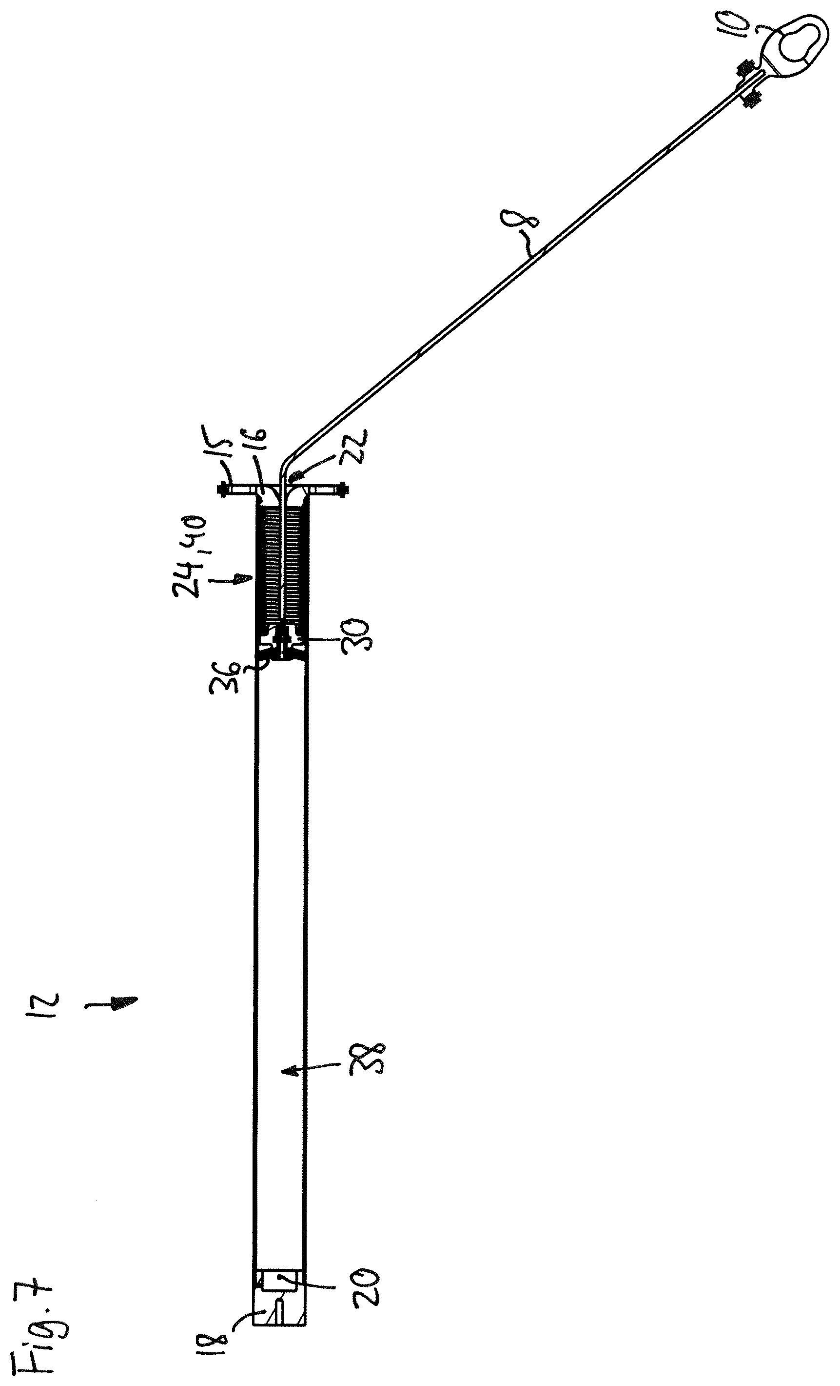 Patent US12590484 Figure 7 – Wire rope system