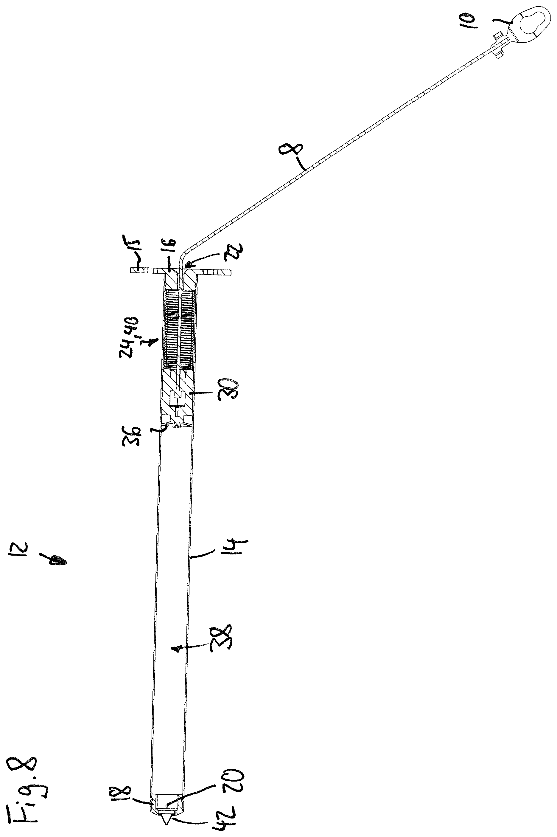 Patent US12590484 Figure 8 – Wire rope system