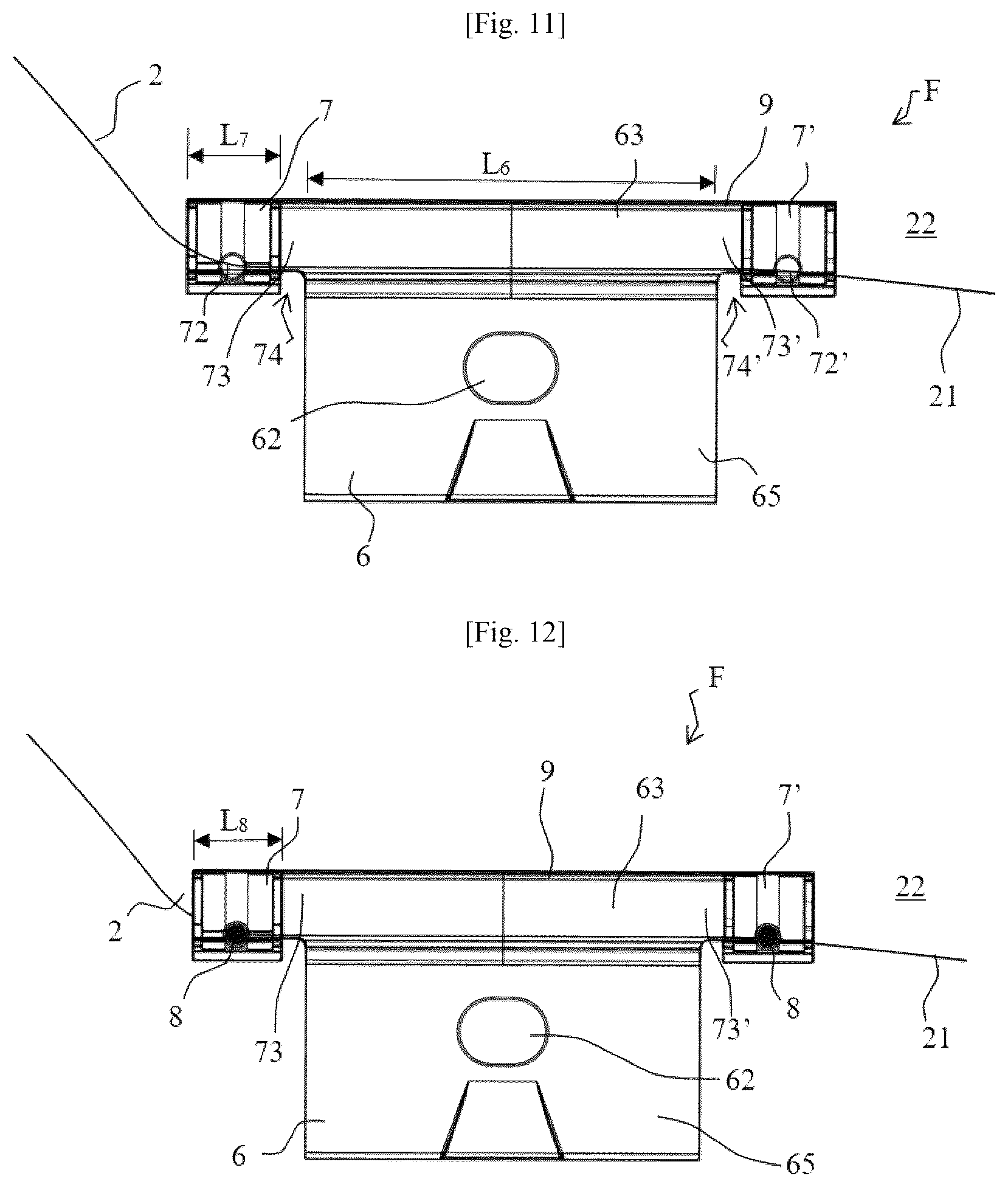 Patent US12590486 Figure 6 – Method for manufacturing a sliding glazing unit, and sliding glazing unit