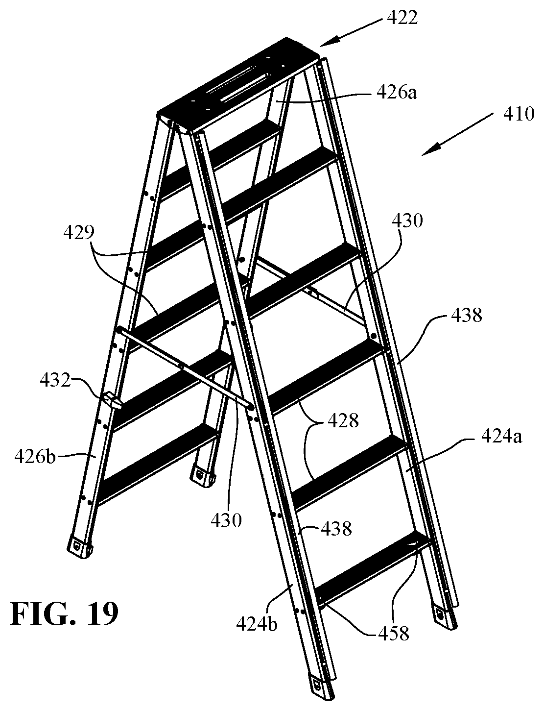 Patent US12590492 Figure 16 – Removable step ladder for recreational vehicle