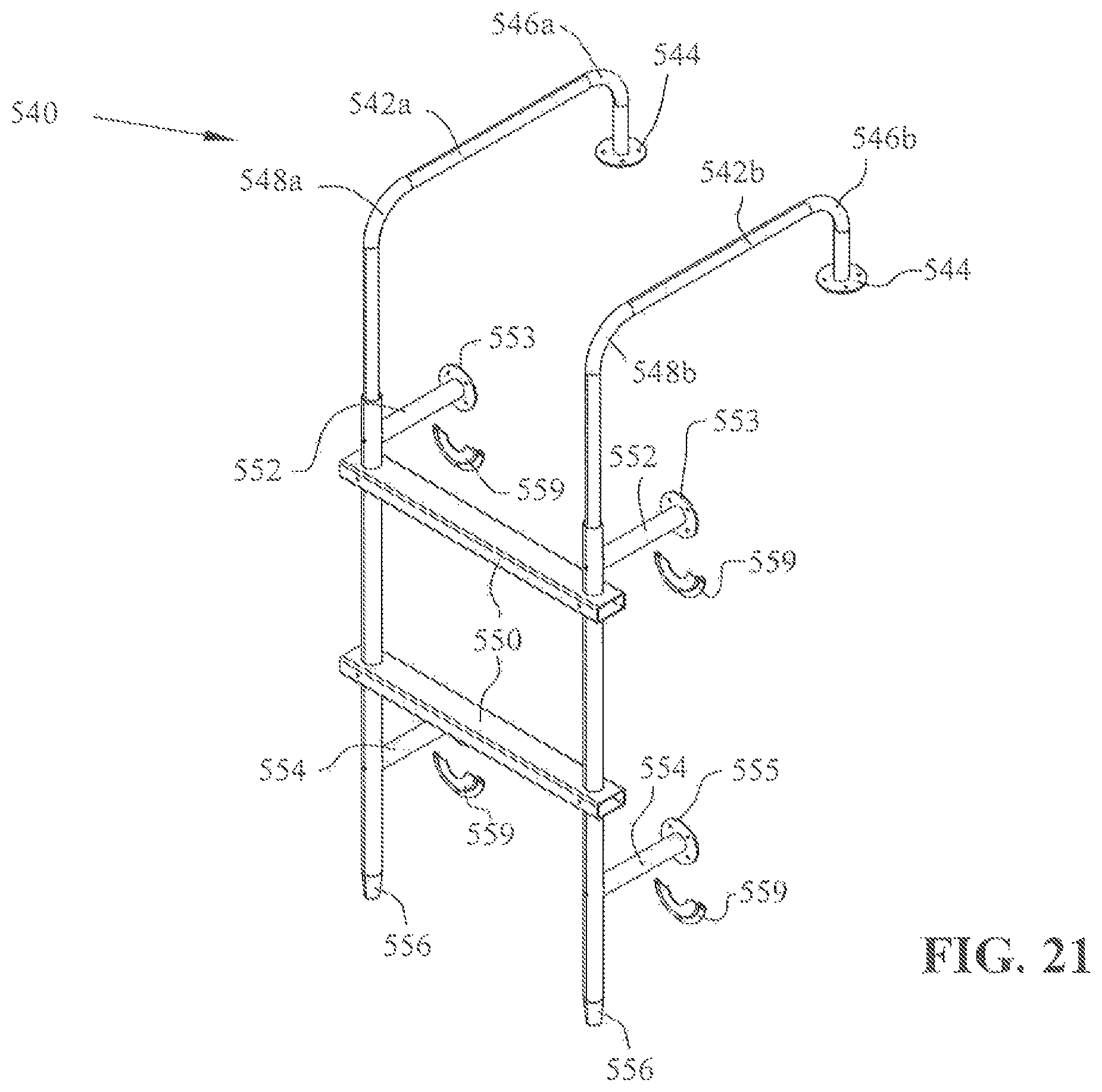 Patent US12590492 Figure 18 – Removable step ladder for recreational vehicle