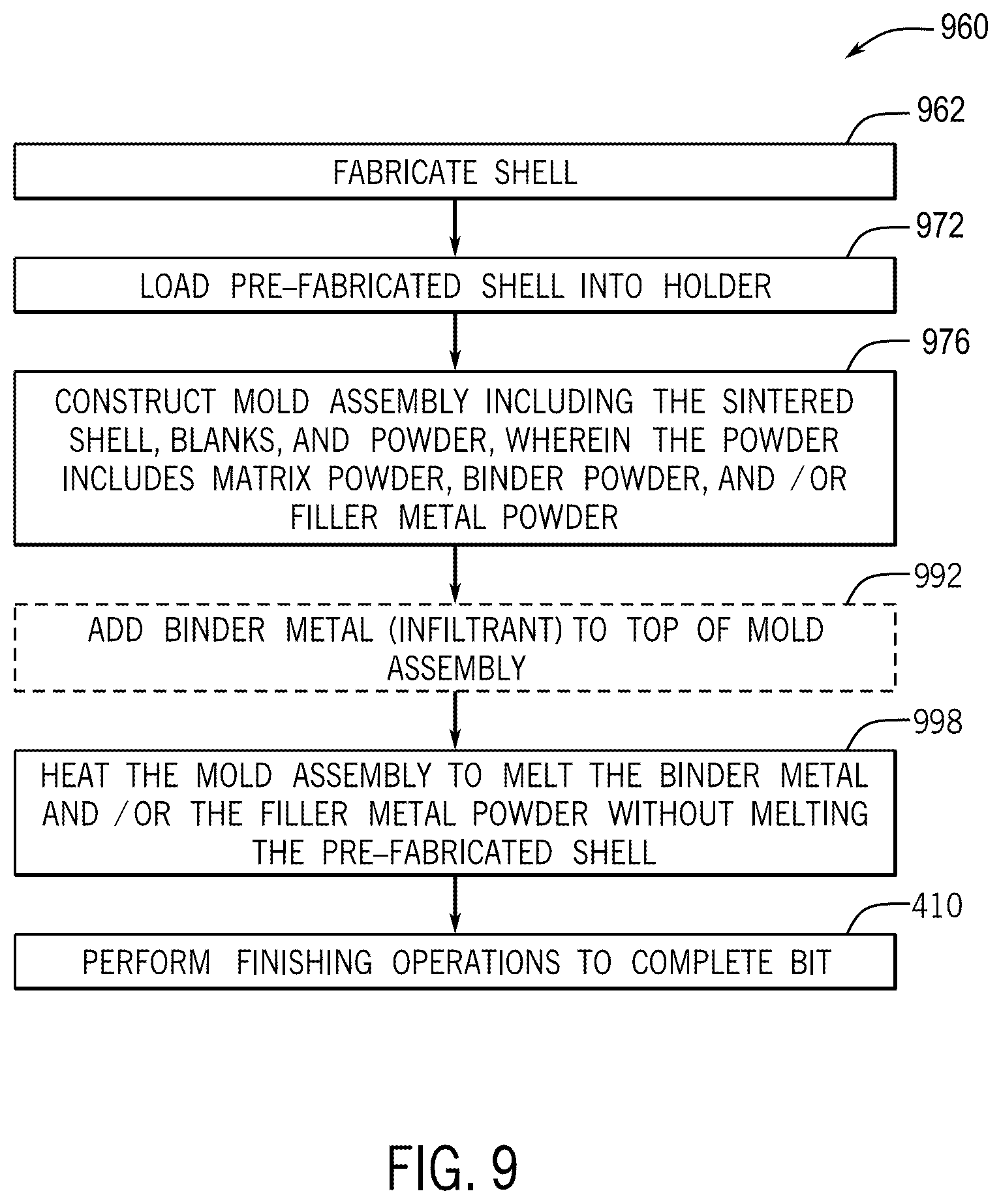 Patent US12590494 Figure 14 – Drilling tool having pre-fabricated components