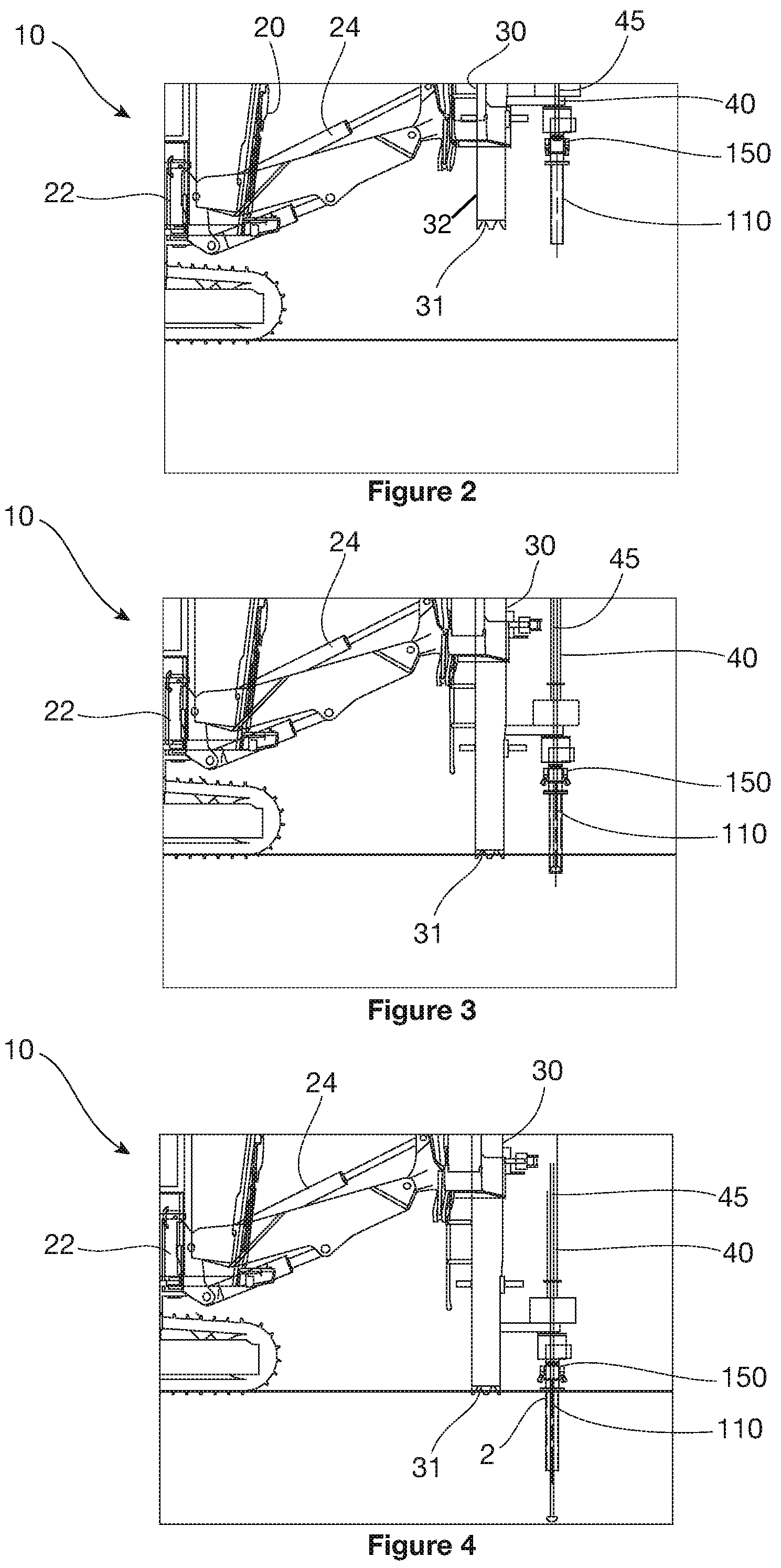 Patent US12590496 Figure 2 – Apparatus and method for supporting a collar region of a blast hole during drilling