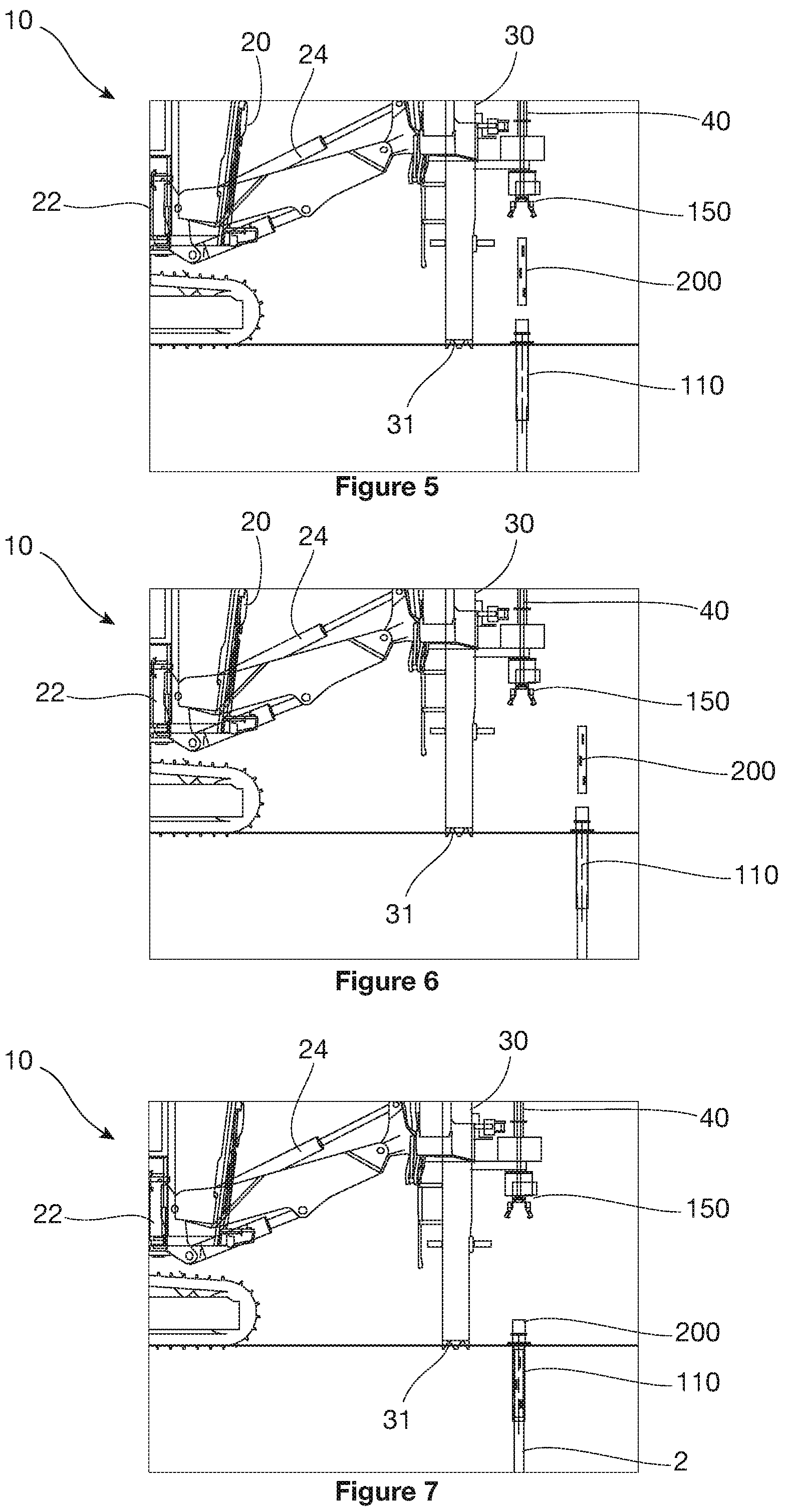Patent US12590496 Figure 3 – Apparatus and method for supporting a collar region of a blast hole during drilling