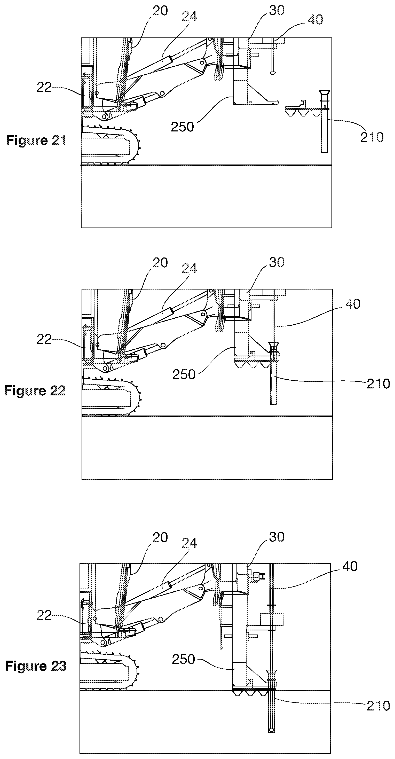 Patent US12590496 Figure 8 – Apparatus and method for supporting a collar region of a blast hole during drilling