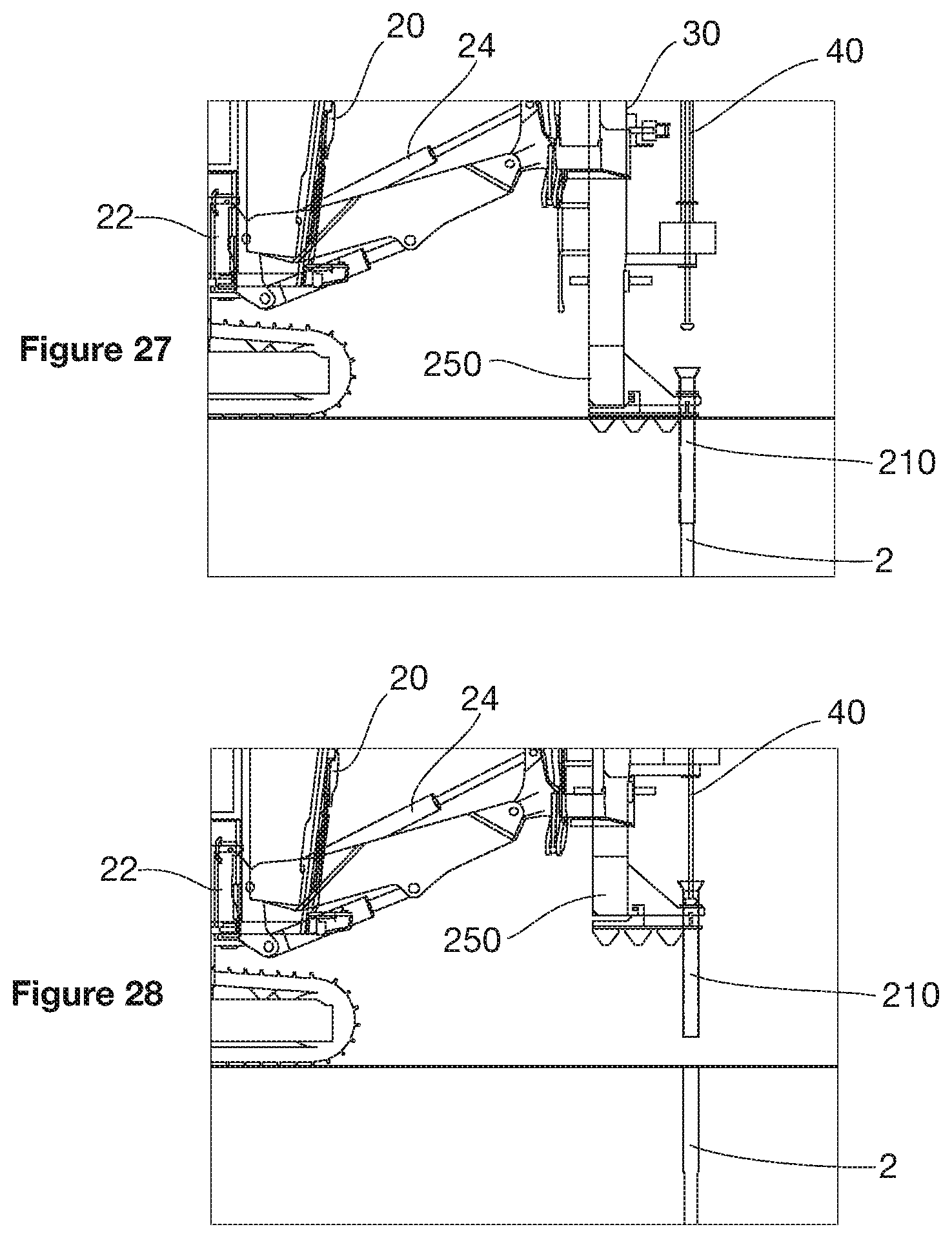 Patent US12590496 Figure 10 – Apparatus and method for supporting a collar region of a blast hole during drilling