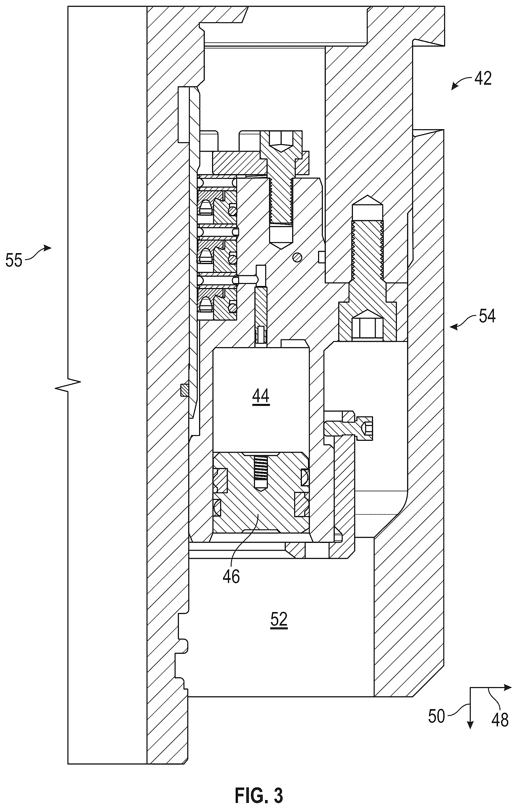 Patent US12590503 Figure 3 – Wellbore balanced pressure compensation for rotating control device (RCD) rotary seals