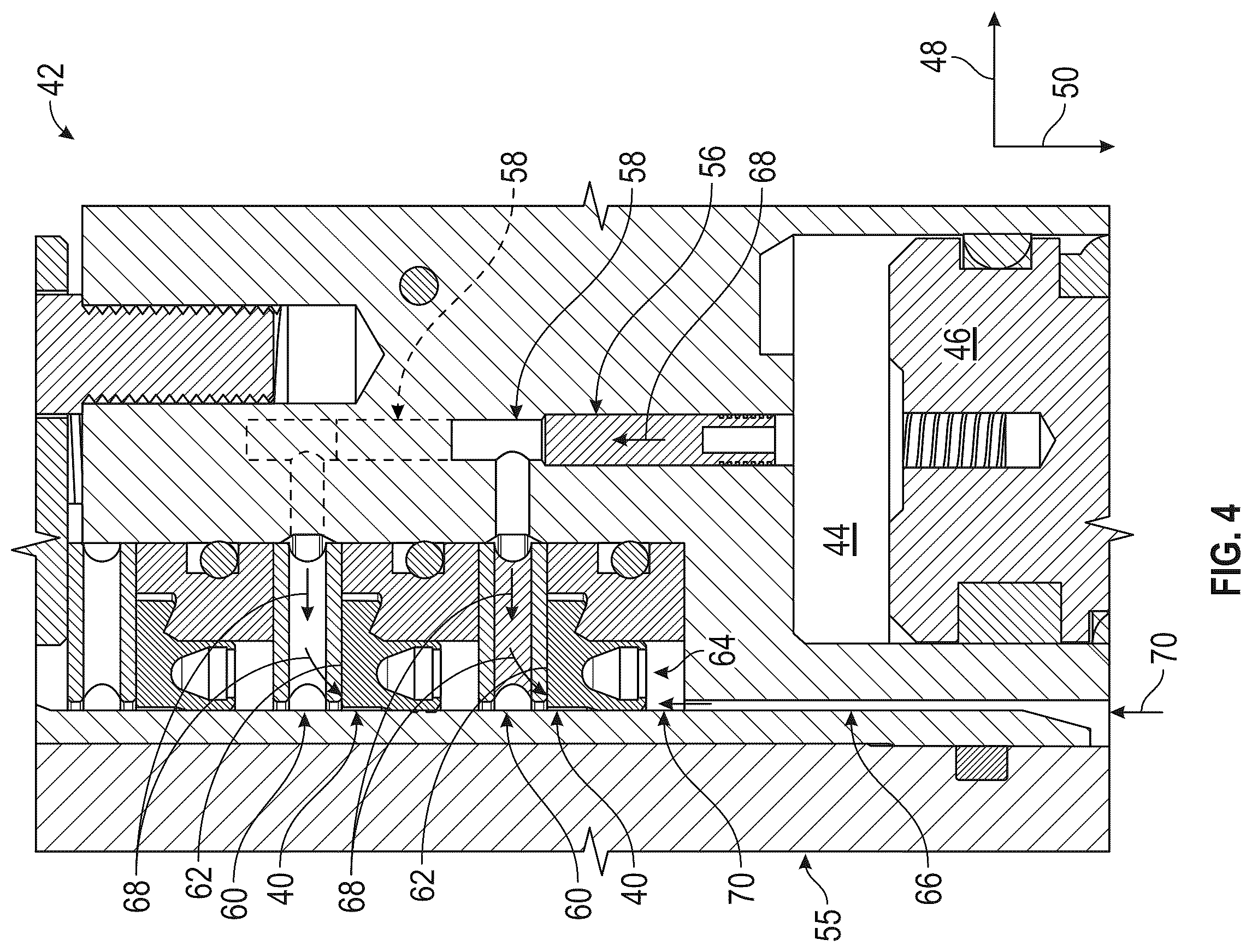 Patent US12590503 Figure 4 – Wellbore balanced pressure compensation for rotating control device (RCD) rotary seals