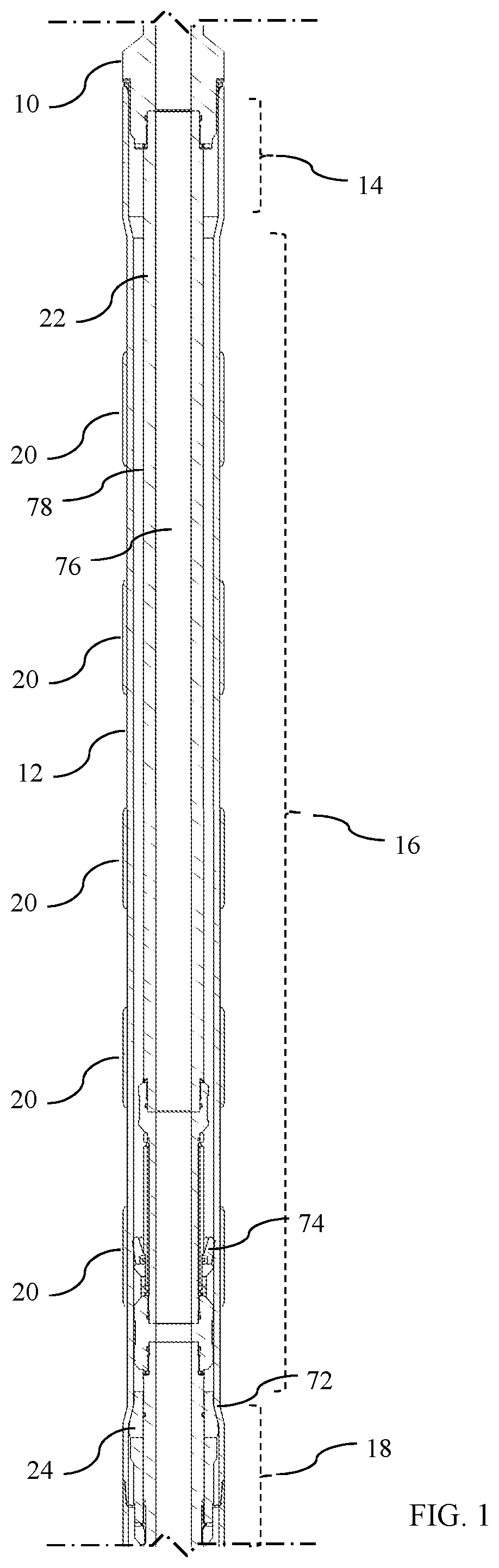 Patent US12590514 Figure 1 – System for hydraulically expanding a liner hanger