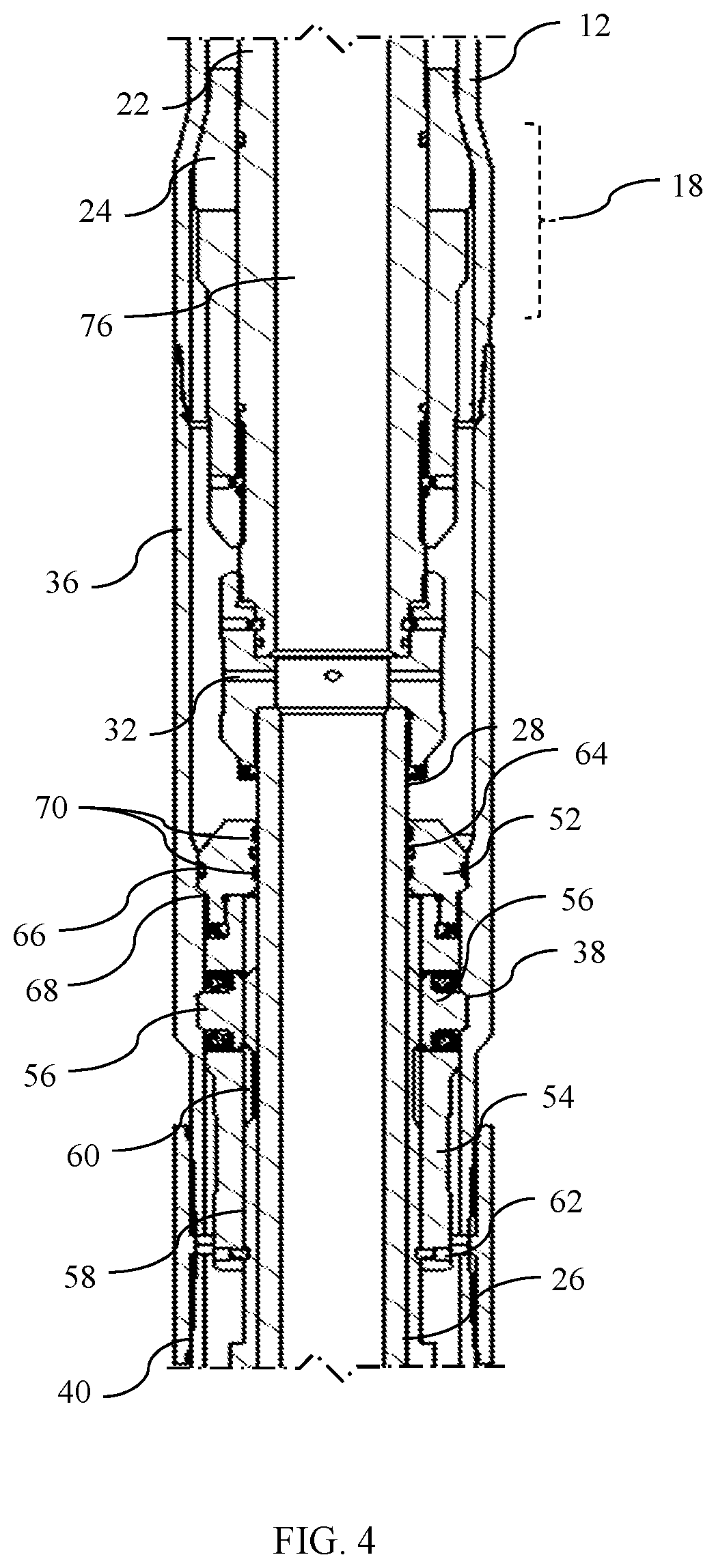 Patent US12590514 Figure 4 – System for hydraulically expanding a liner hanger