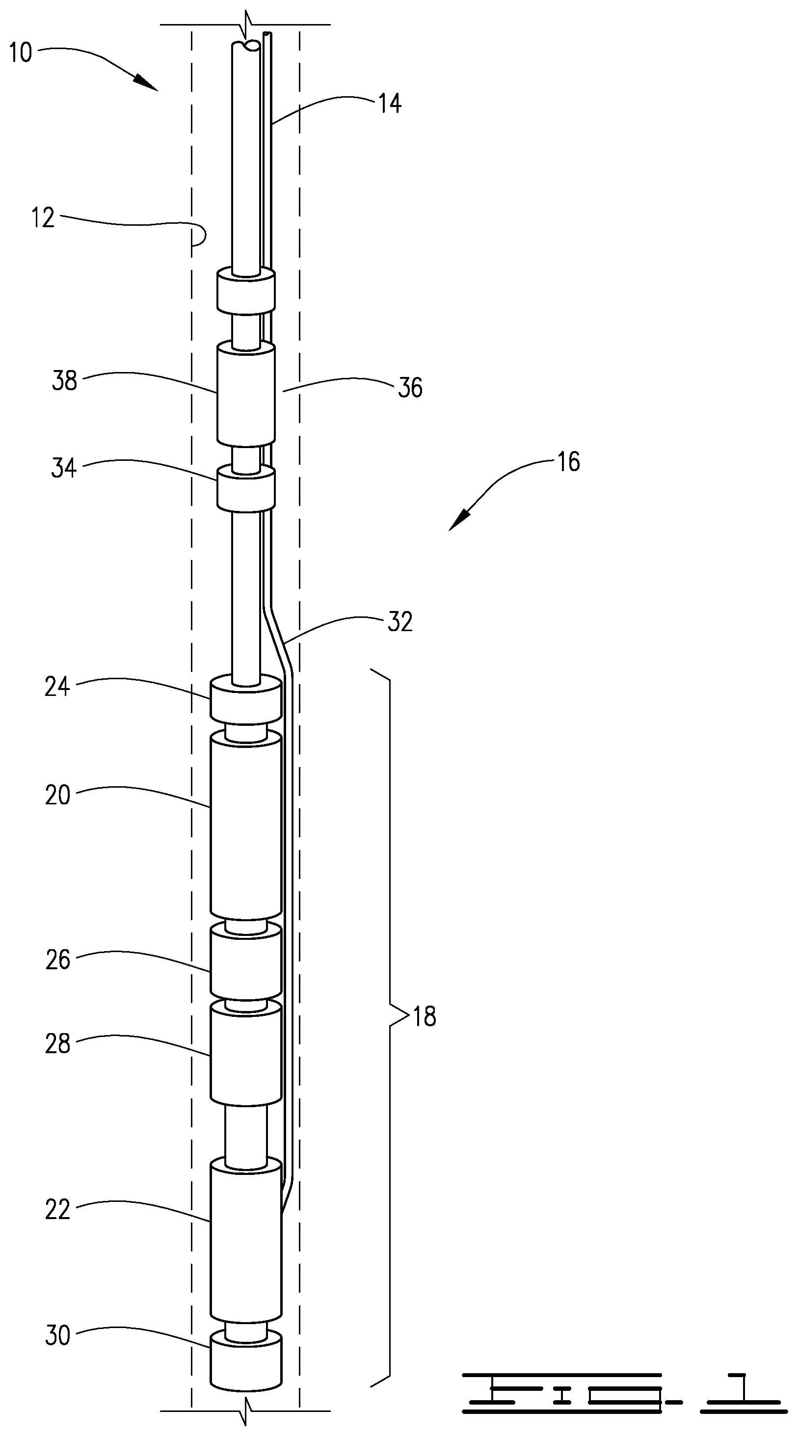 Patent US12590518 Figure 1 – Sleeve and plug system and method