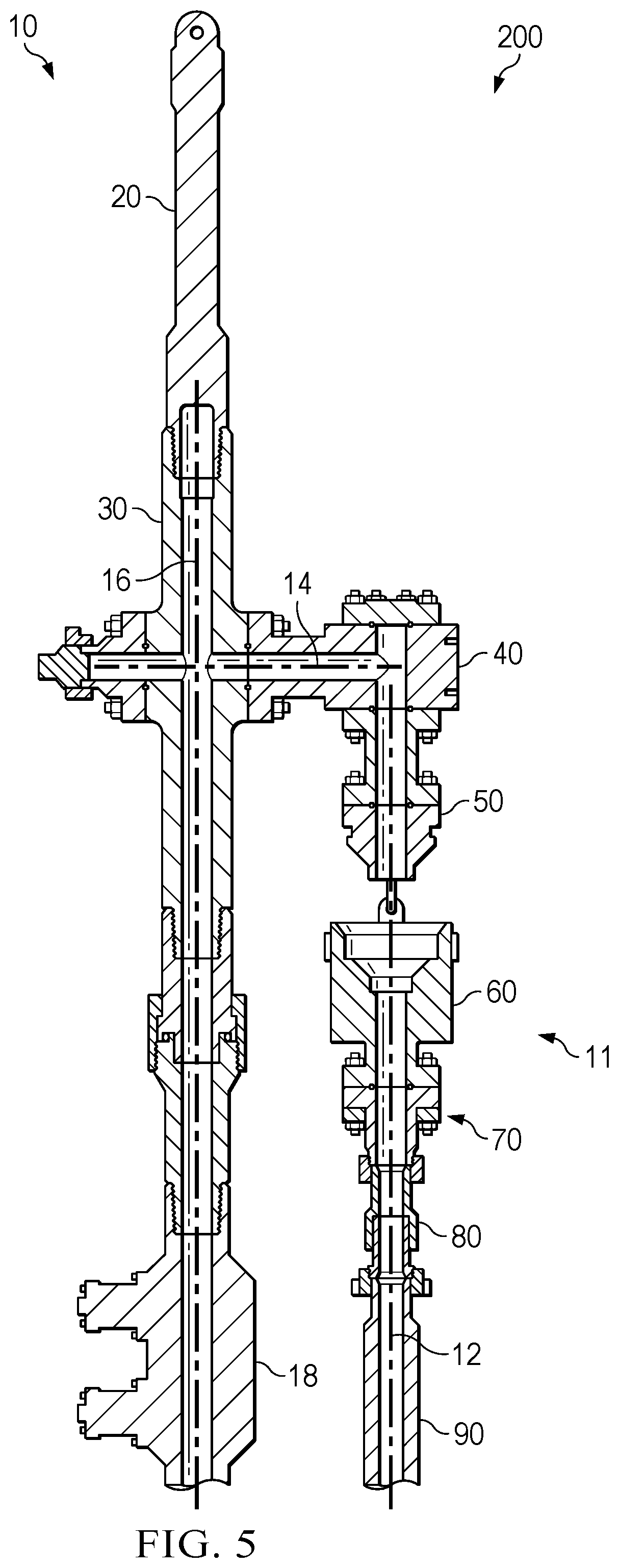 Patent US12590523 Figure 5 – Hands free frac line connection method and system