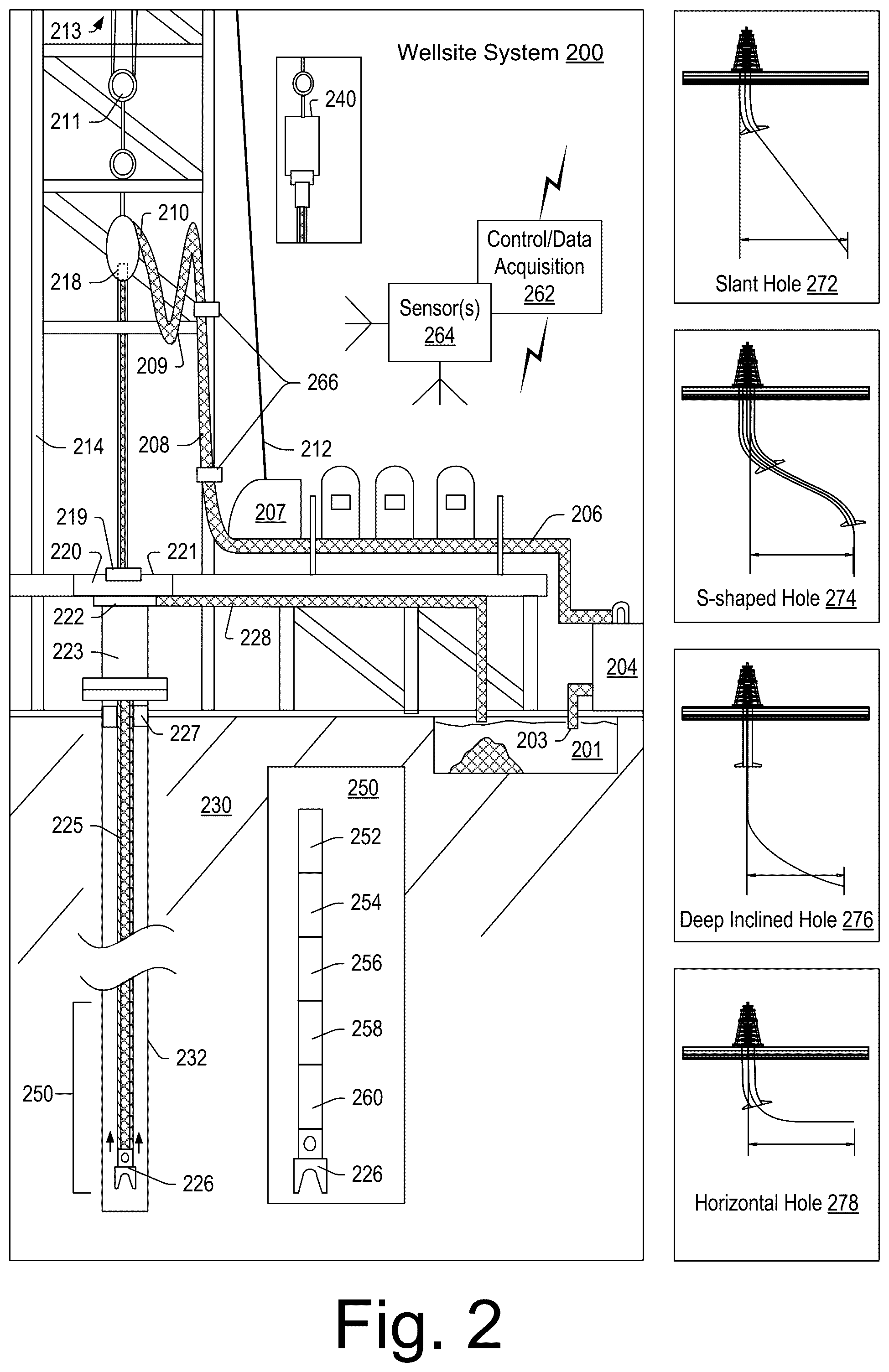 Patent US12590525 Figure 2 – Drilling framework