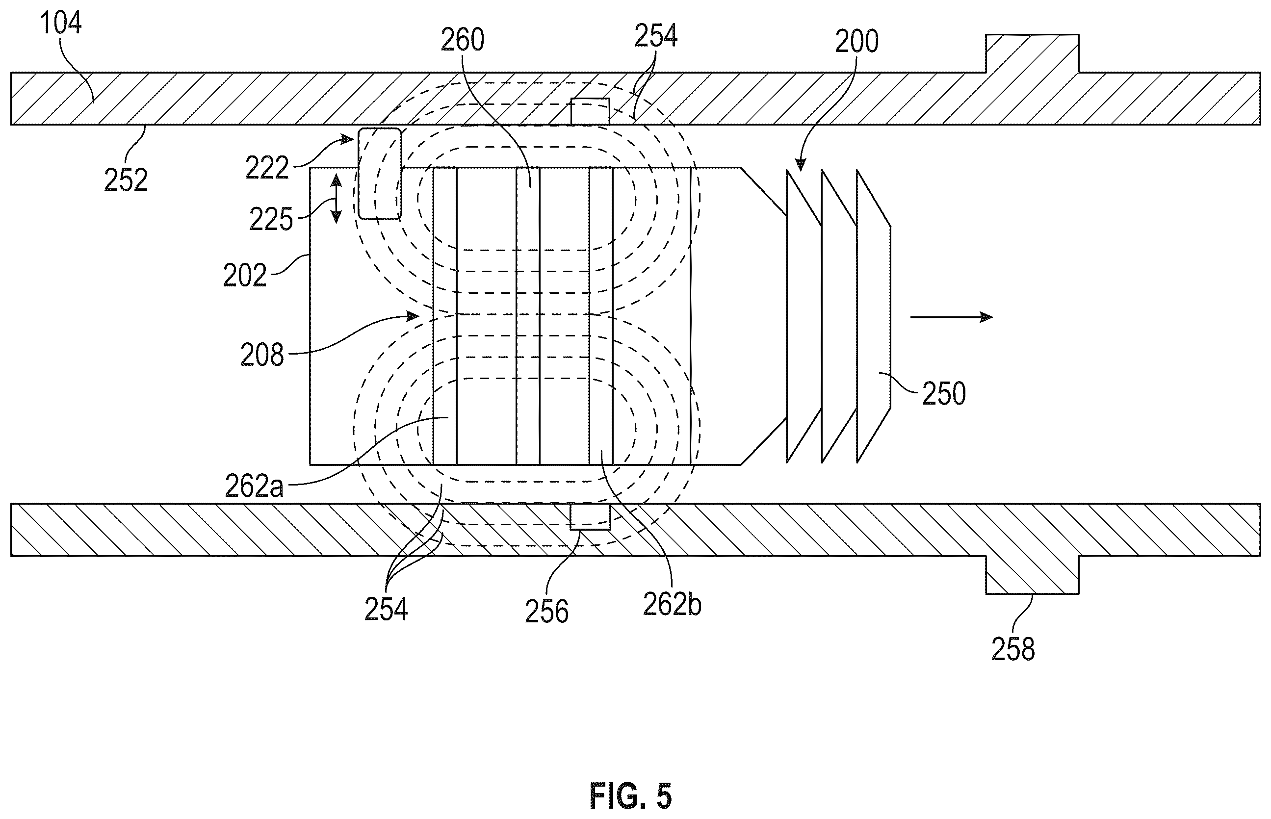 Patent US12590533 Figure 5 – Droppable object with locating system and pressure pulse telemetry actuator for use in a wellbore
