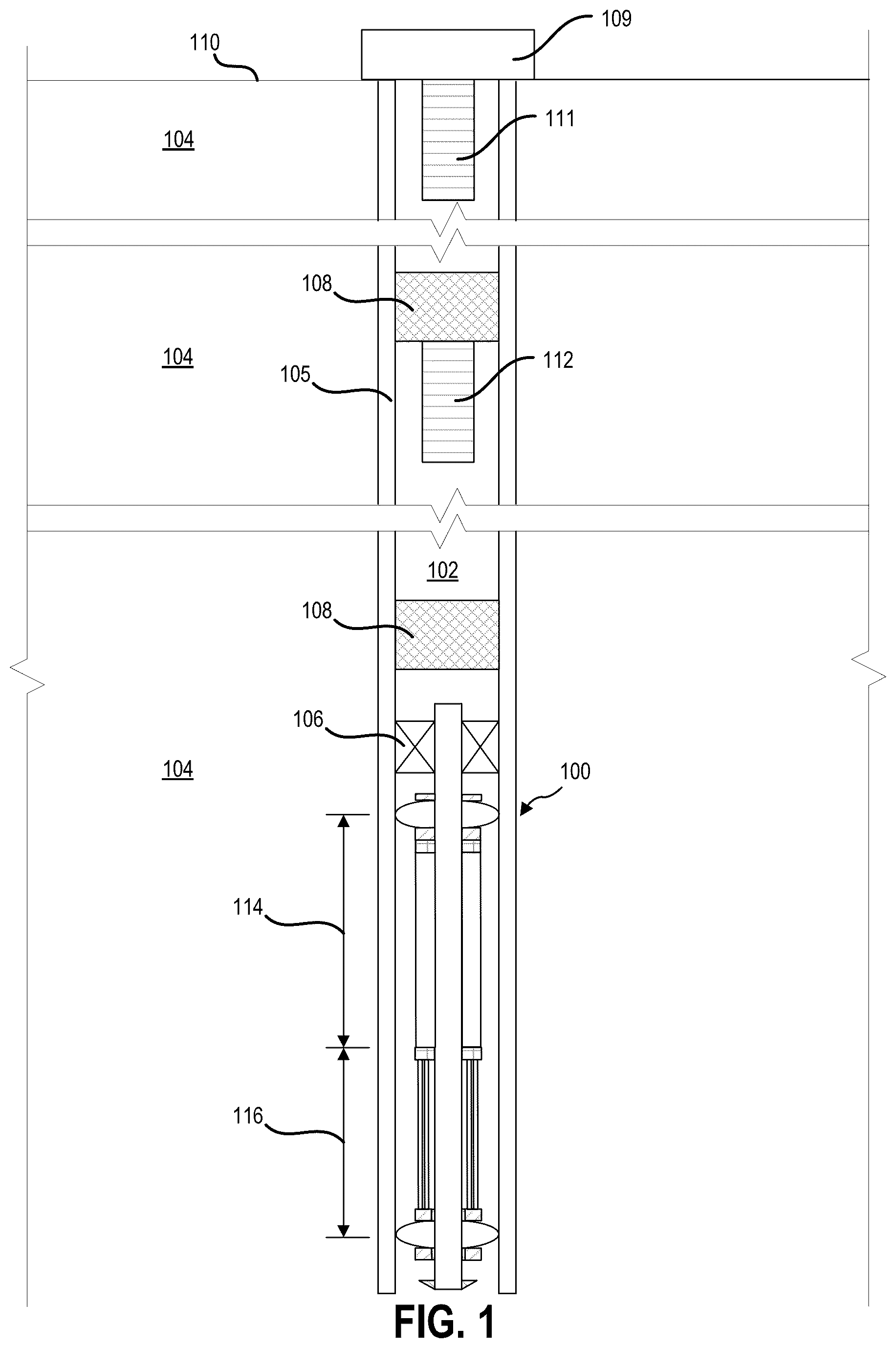 Patent US12590535 Figure 1 – Wellbore communication system