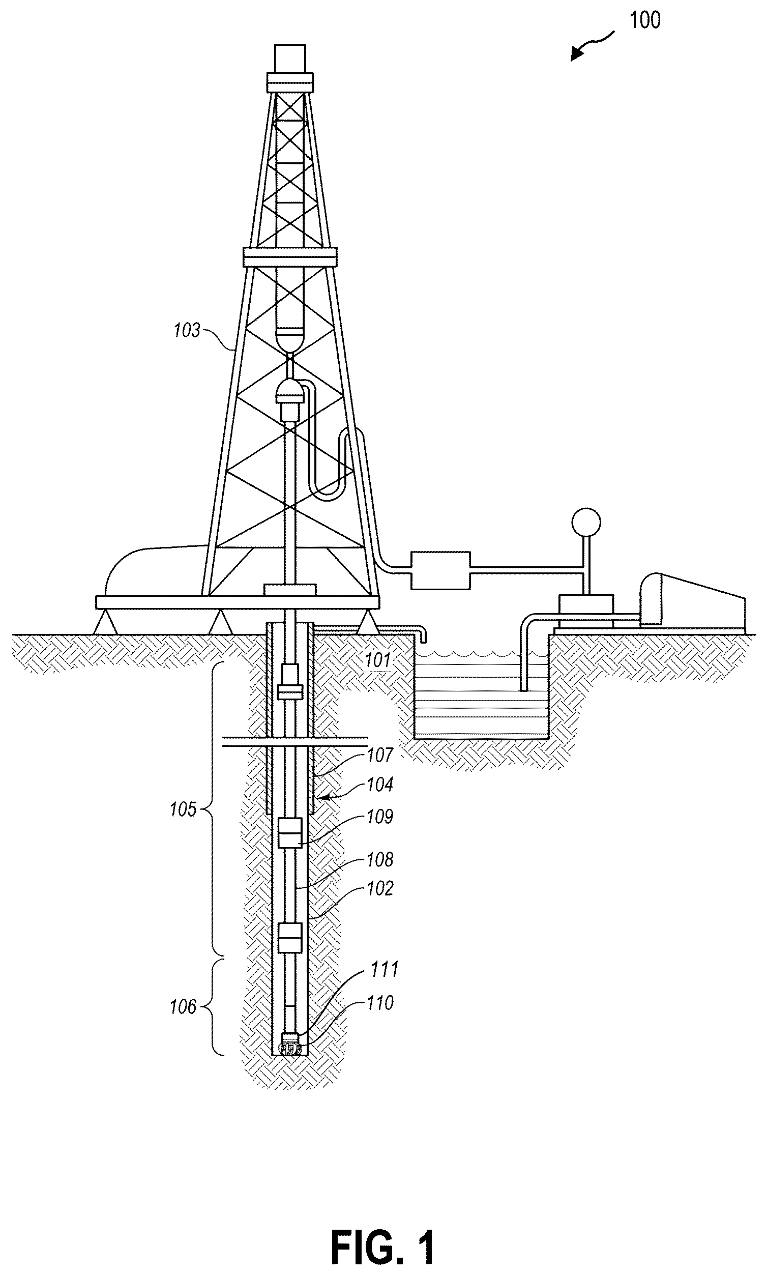 Patent US12590536 Figure 1 – Systems and methods for surface supervision of a downhole tool