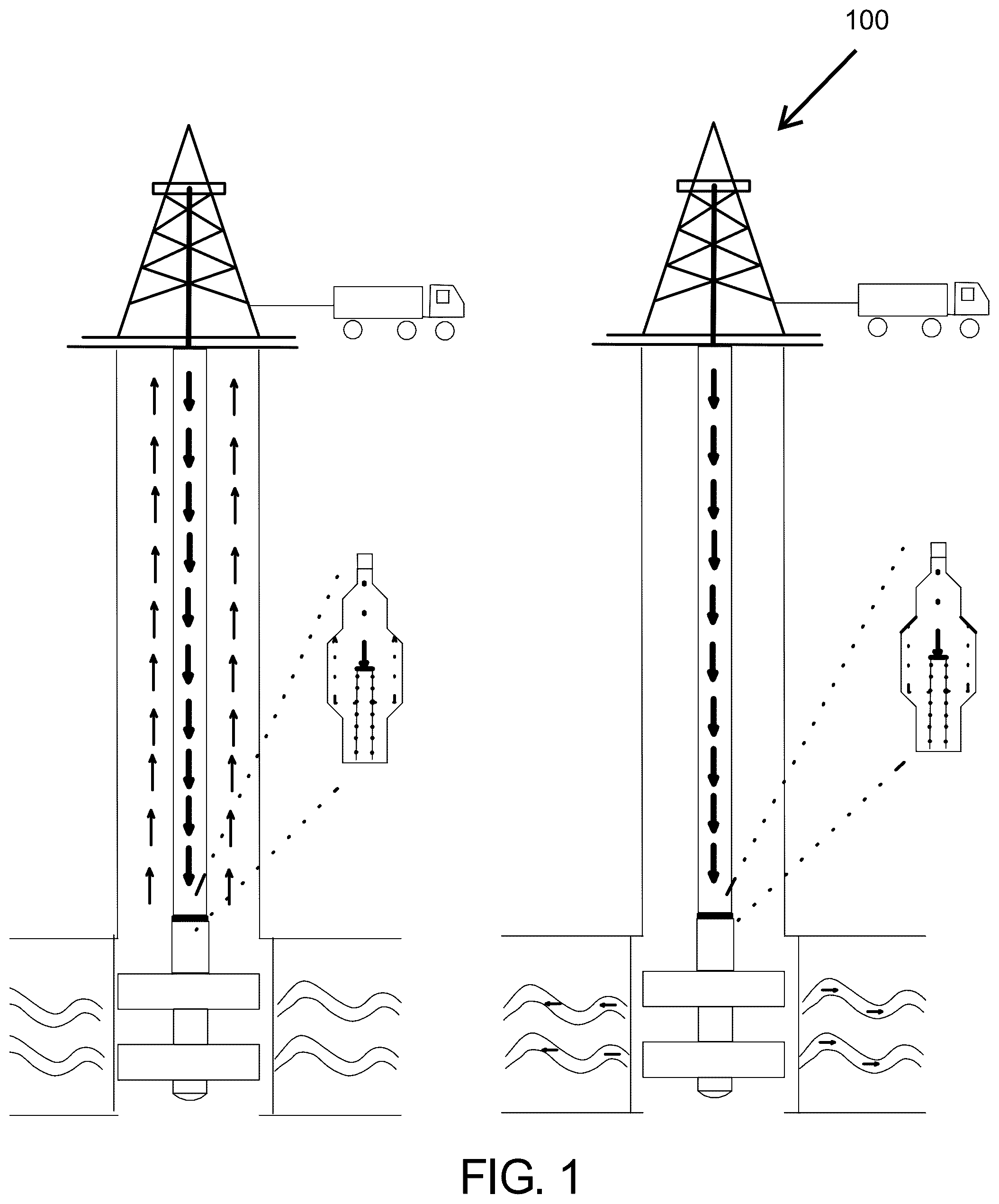 Patent US12590538 Figure 1 – Method and apparatus for stress testing of geological formations with a high permeability