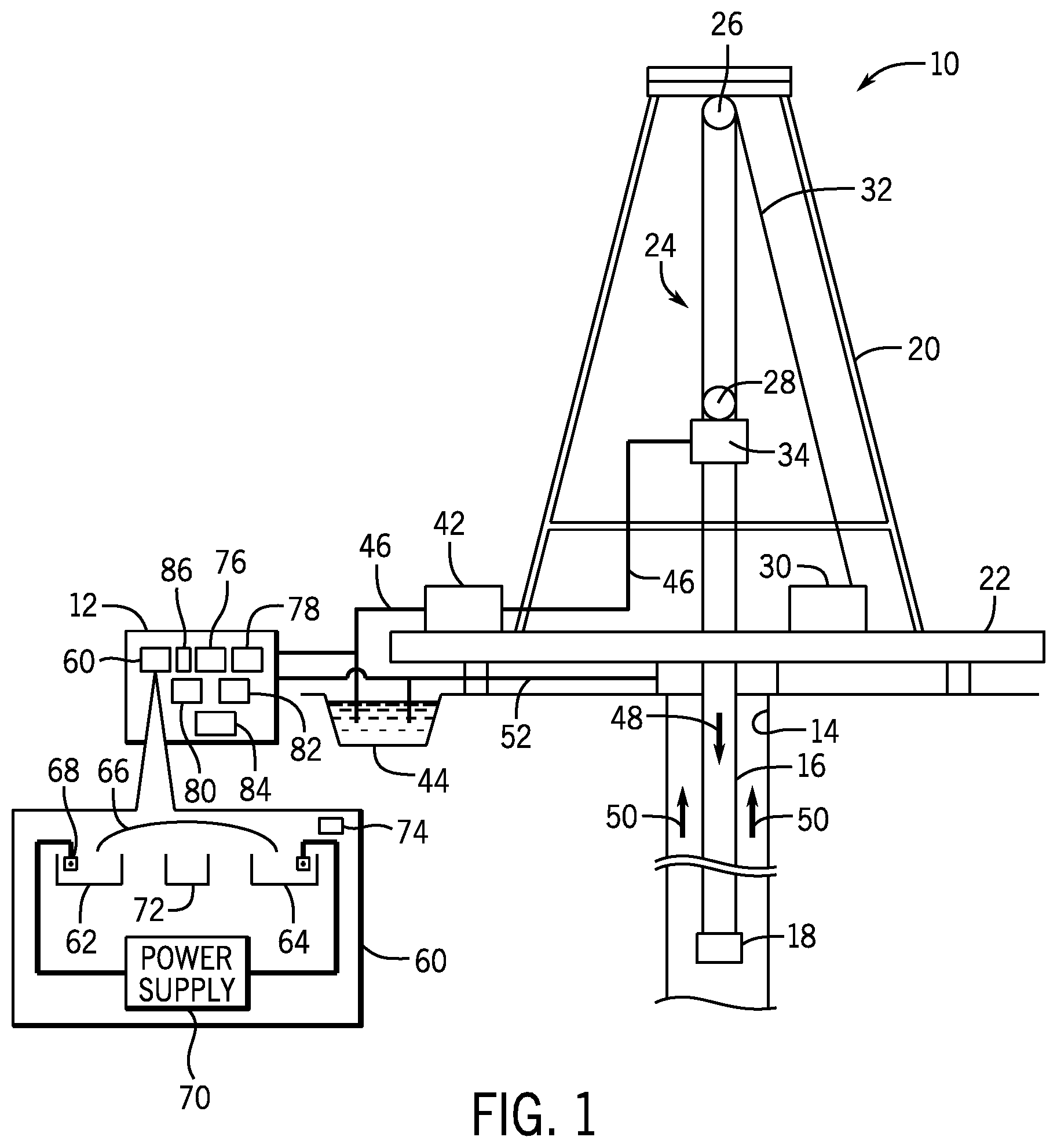Patent US12590539 Figure 1 – Systems and methods for analysis of drilling fluid