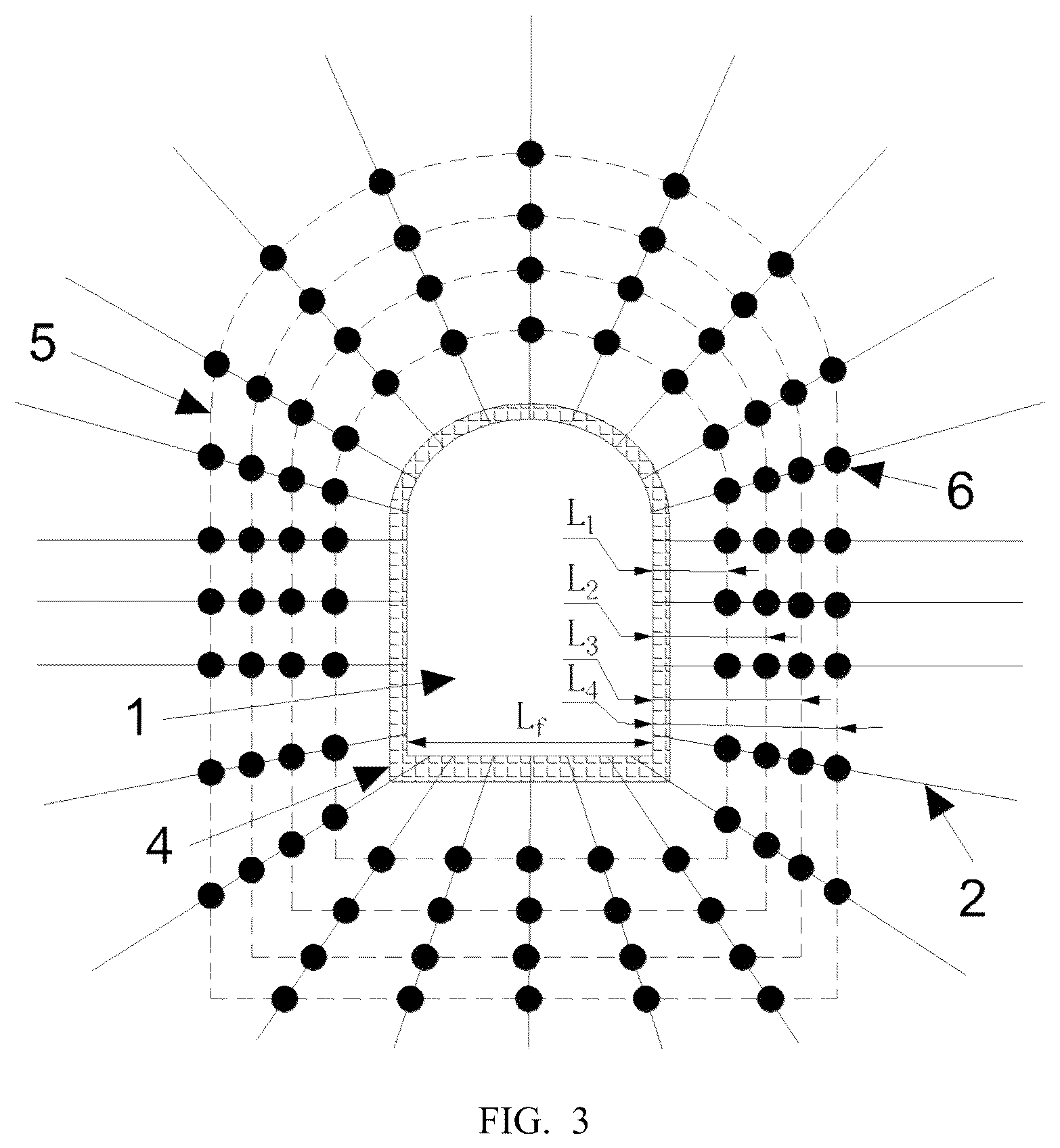 Patent US12590542 Figure 3 – Method for detecting stress state of roadway surrounding rocks based on three-dimensional electric potential response