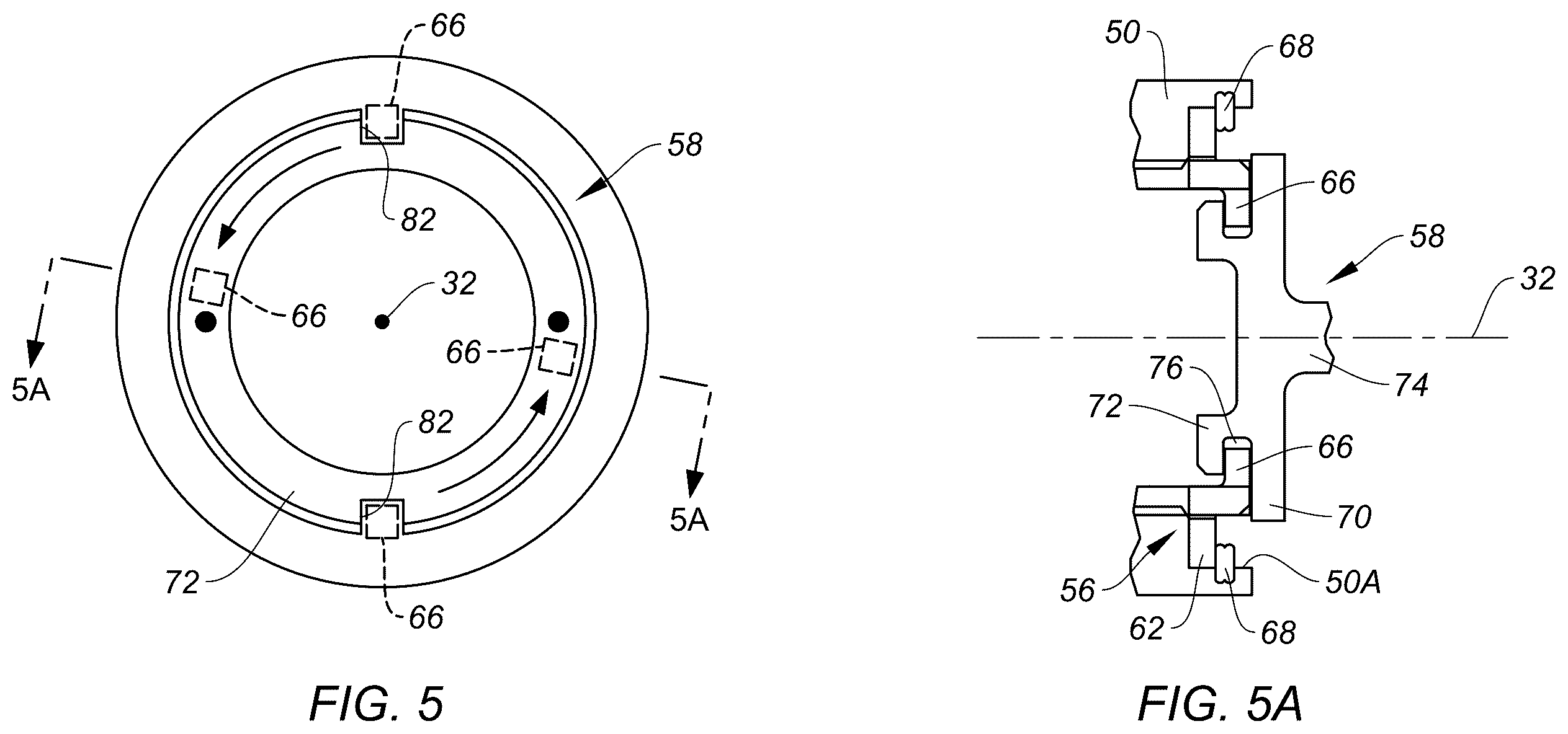 Patent US12590543 Figure 5 – Gas turbine engine with shaft retention system