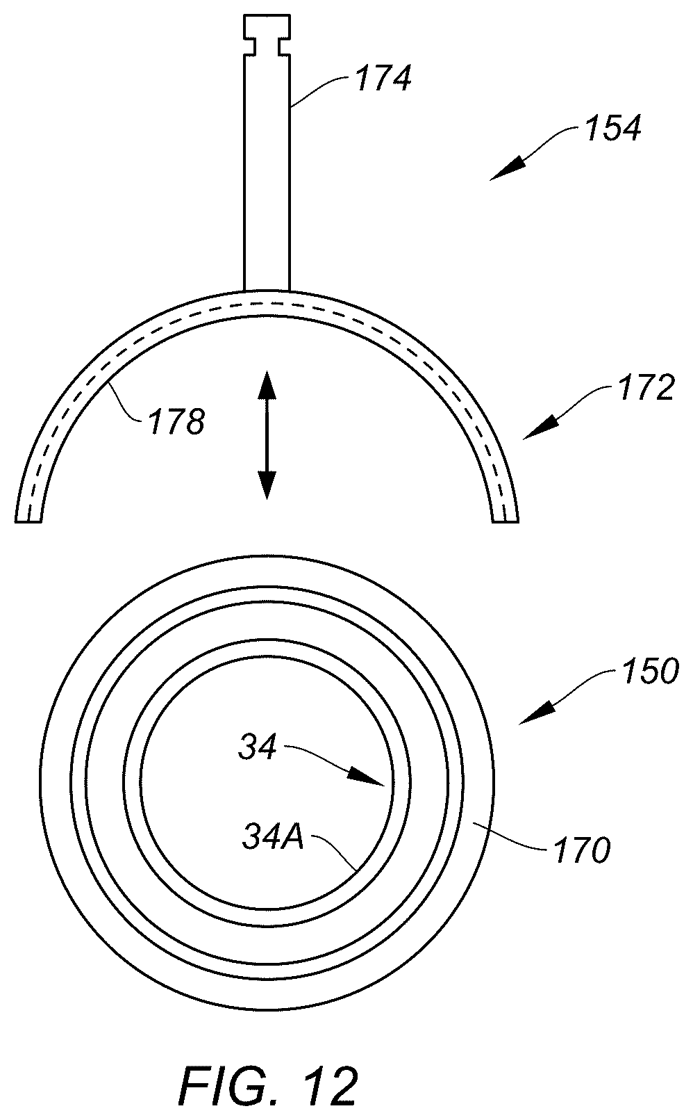 Patent US12590543 Figure 12 – Gas turbine engine with shaft retention system
