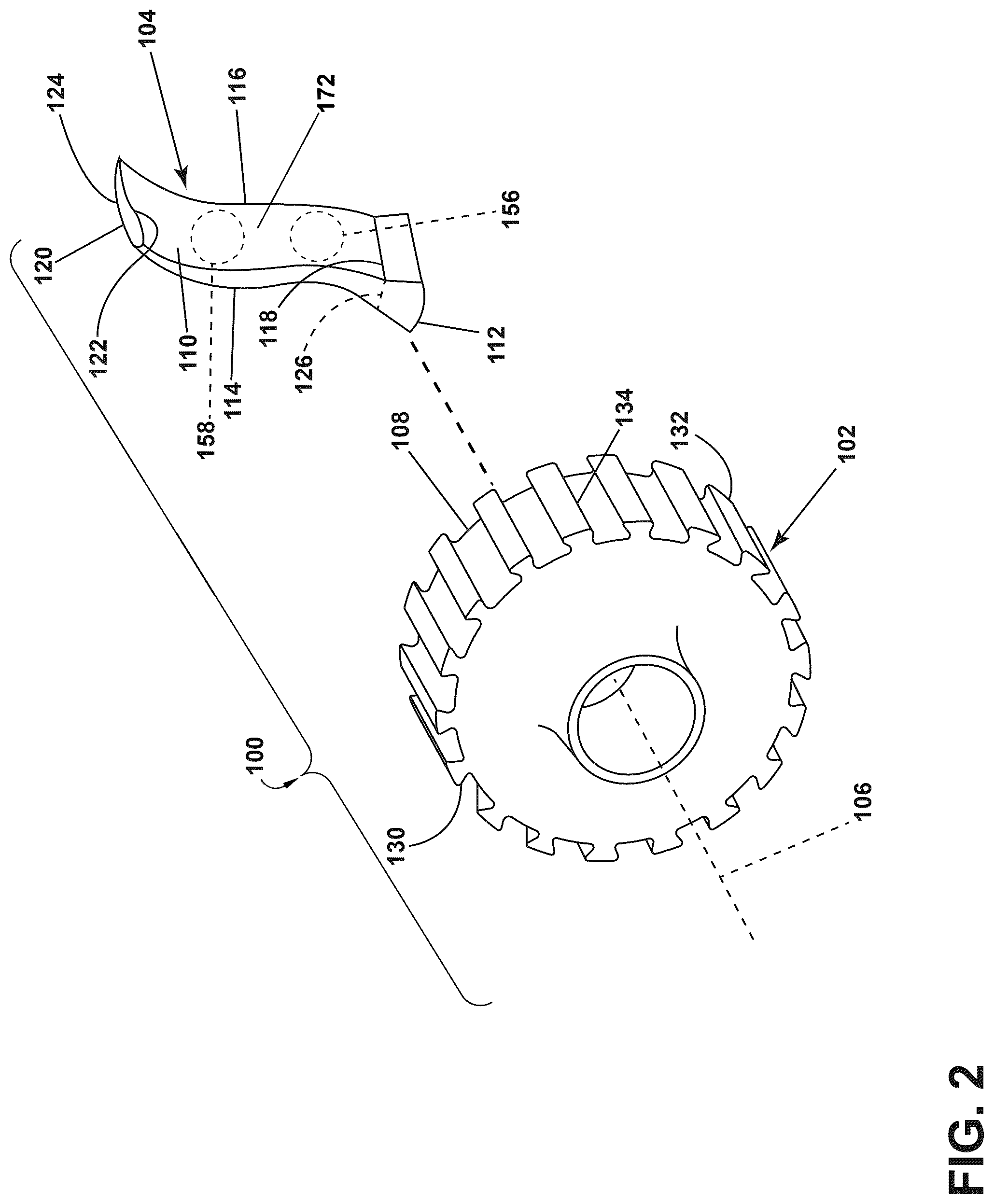 Patent US12590544 Figure 2 – Composite airfoil