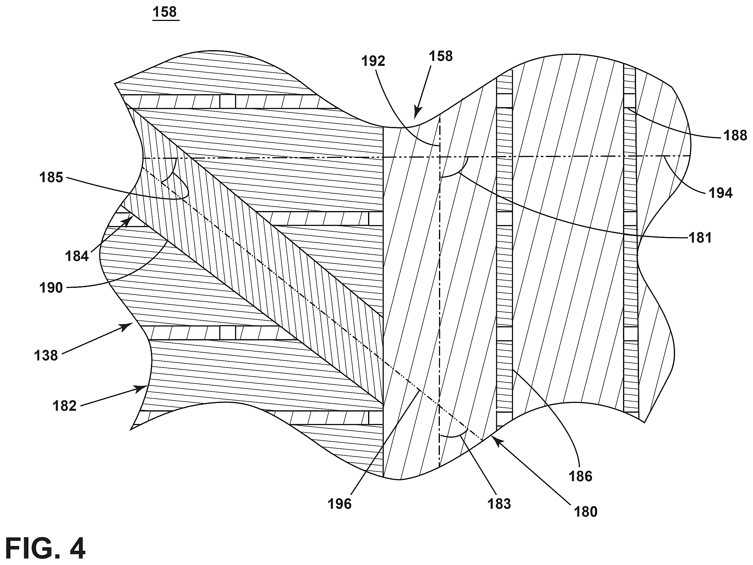 Patent US12590544 Figure 4 – Composite airfoil