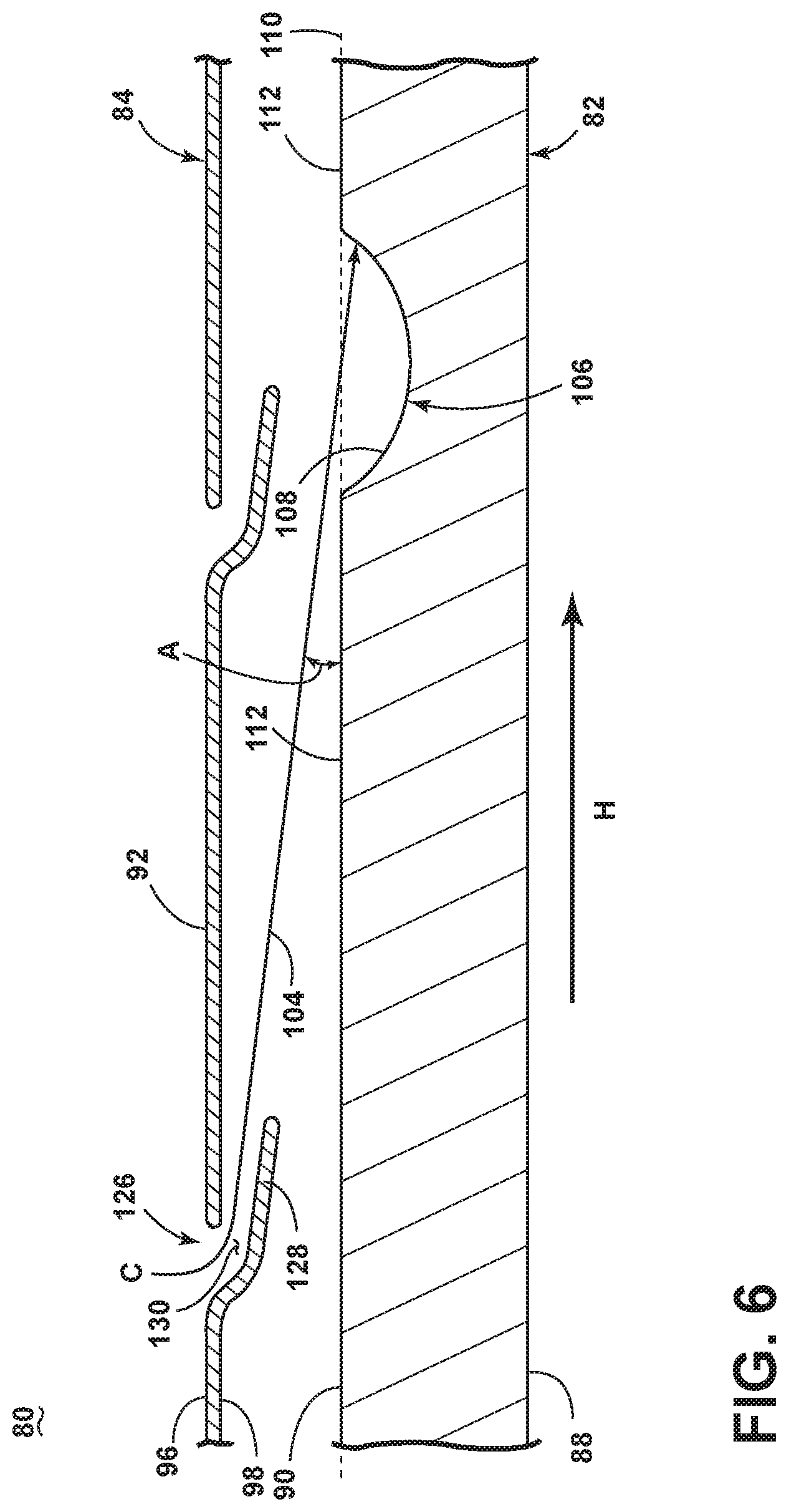 Patent US12590546 Figure 6 – Engine component assembly with a cooling aperture