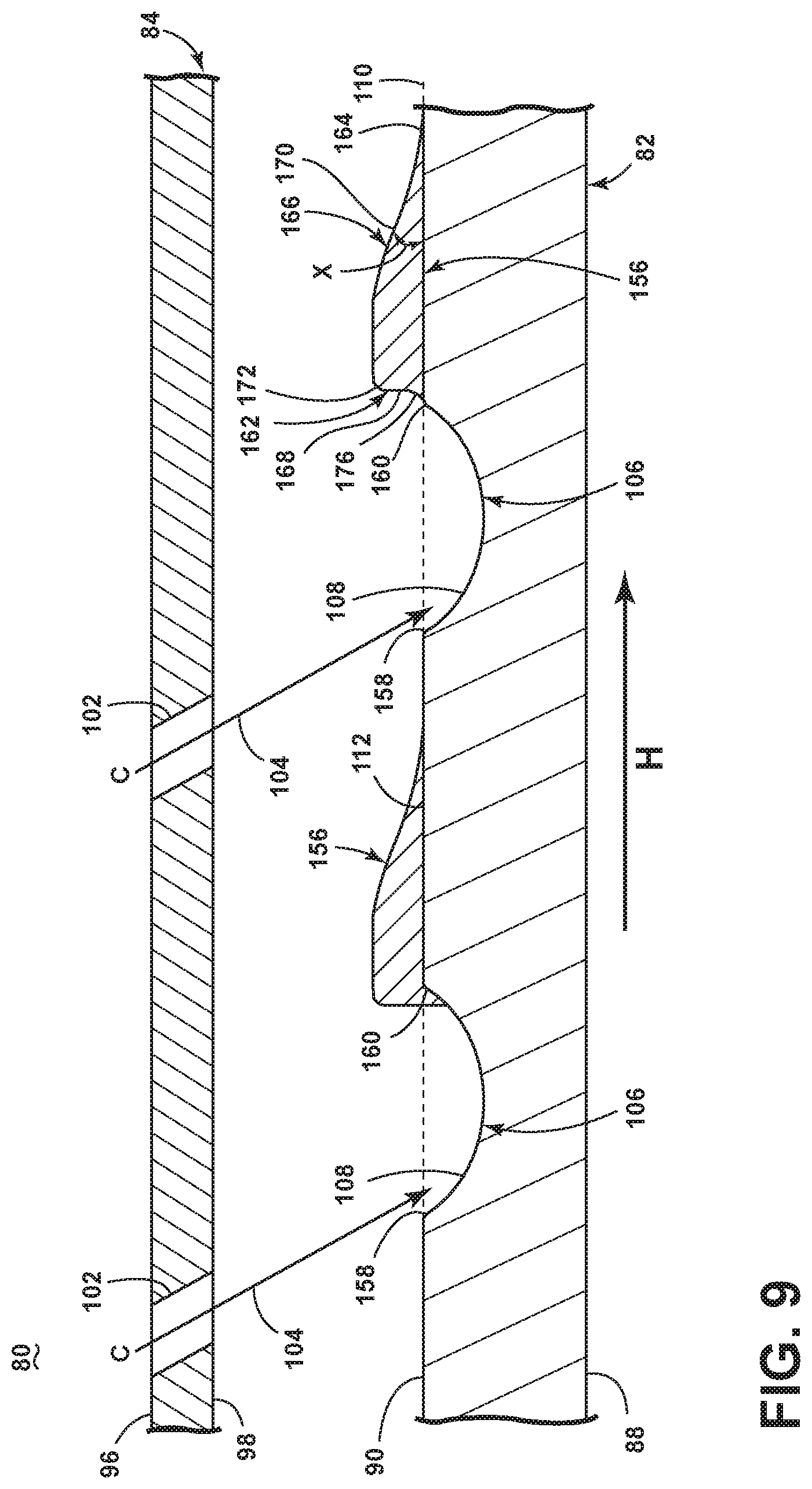 Patent US12590546 Figure 9 – Engine component assembly with a cooling aperture